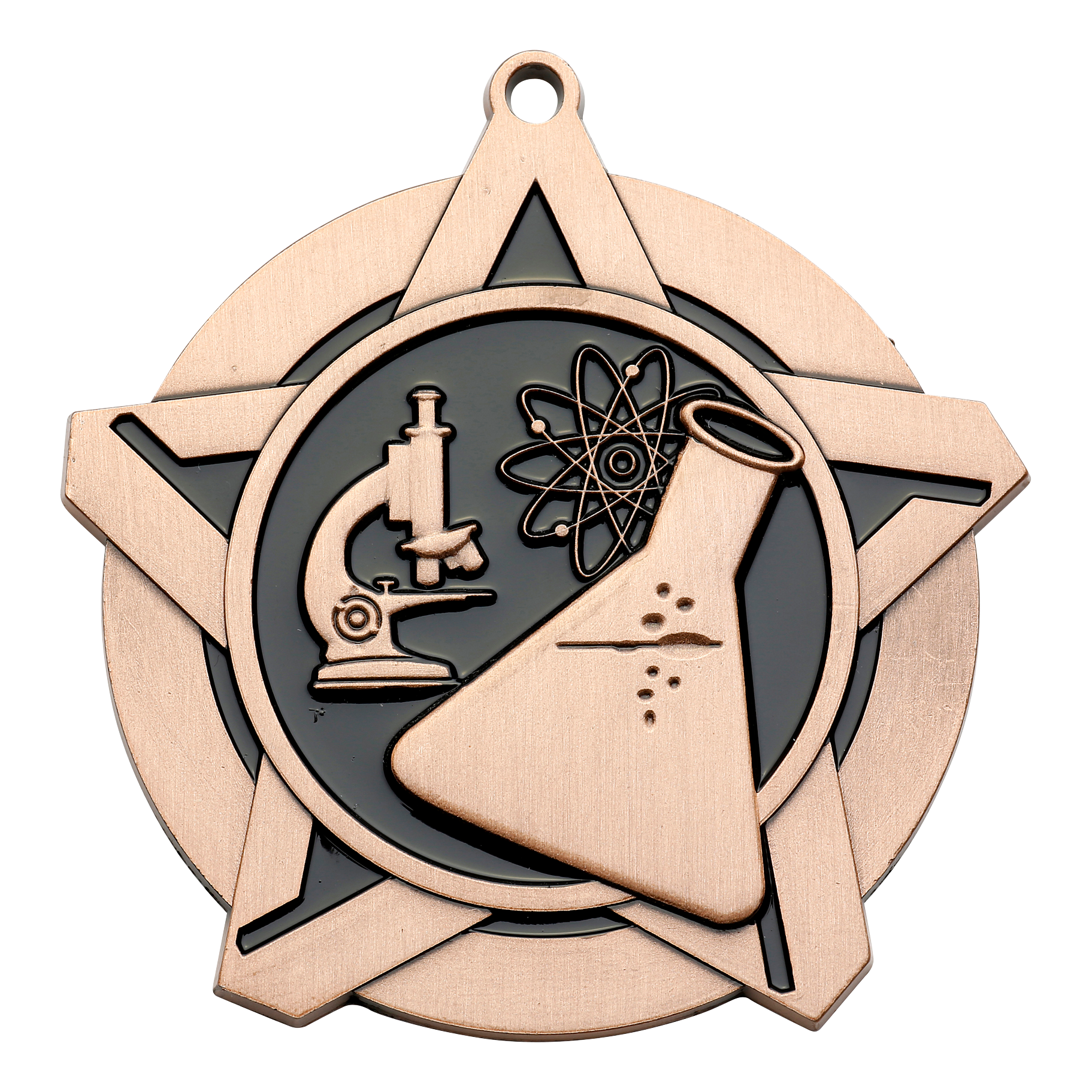 Super Star Science Medal 2.25" / Bronze (Copper Tone)