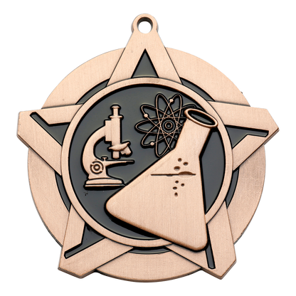 Super Star Science Medal 2.25" / Bronze (Copper Tone)