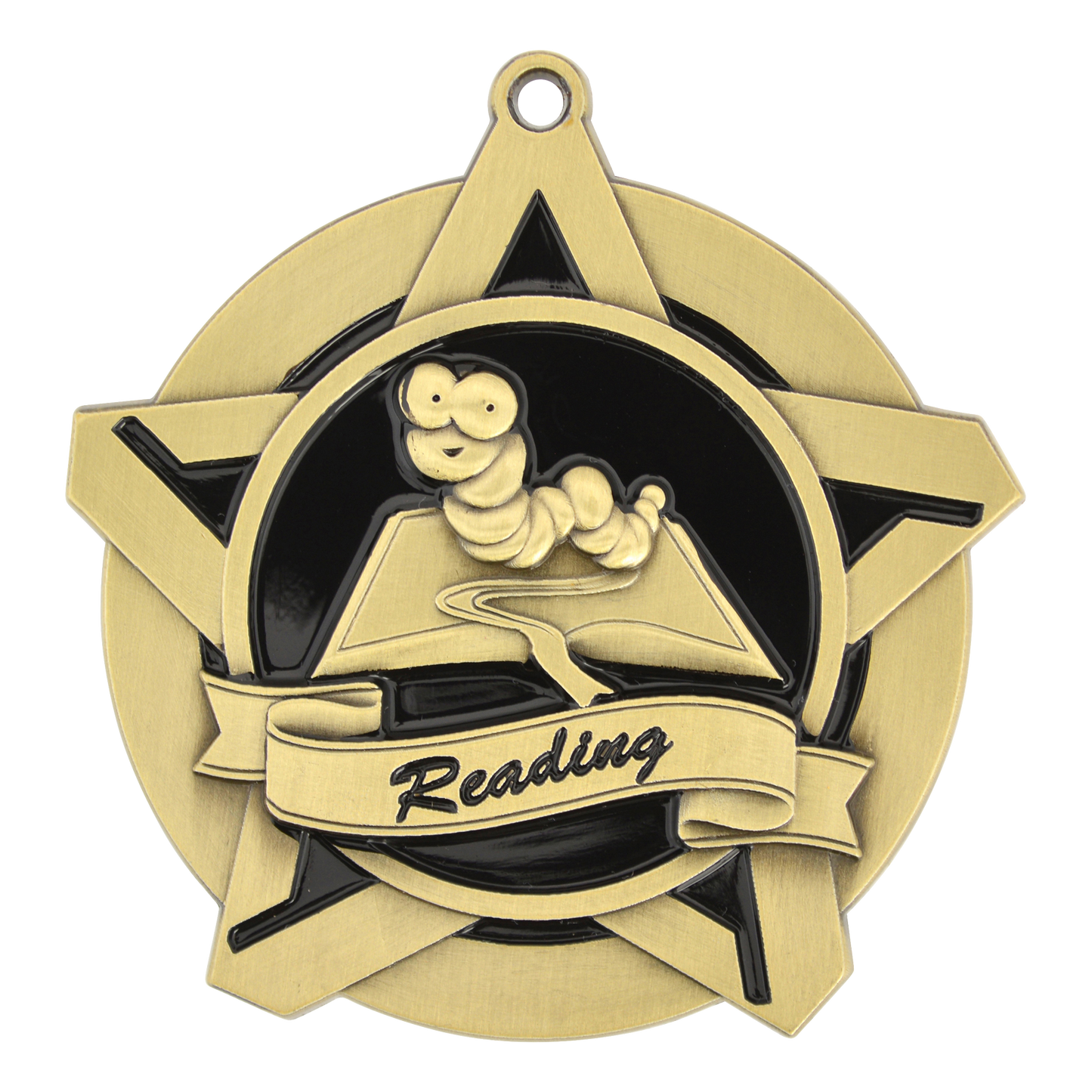Super Star Reading Medal 2.25" / Gold
