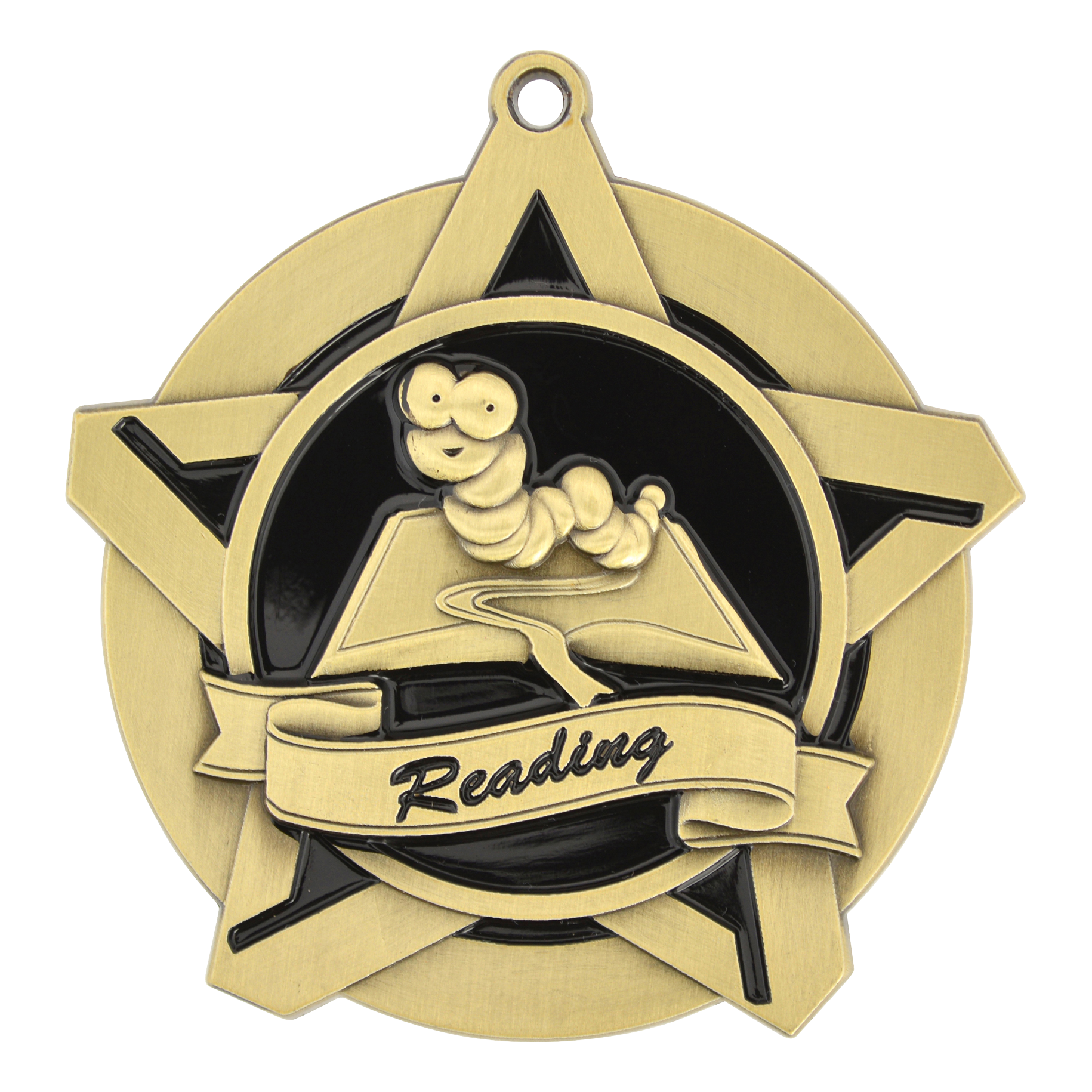 Super Star Reading Medal 2.25" / Gold