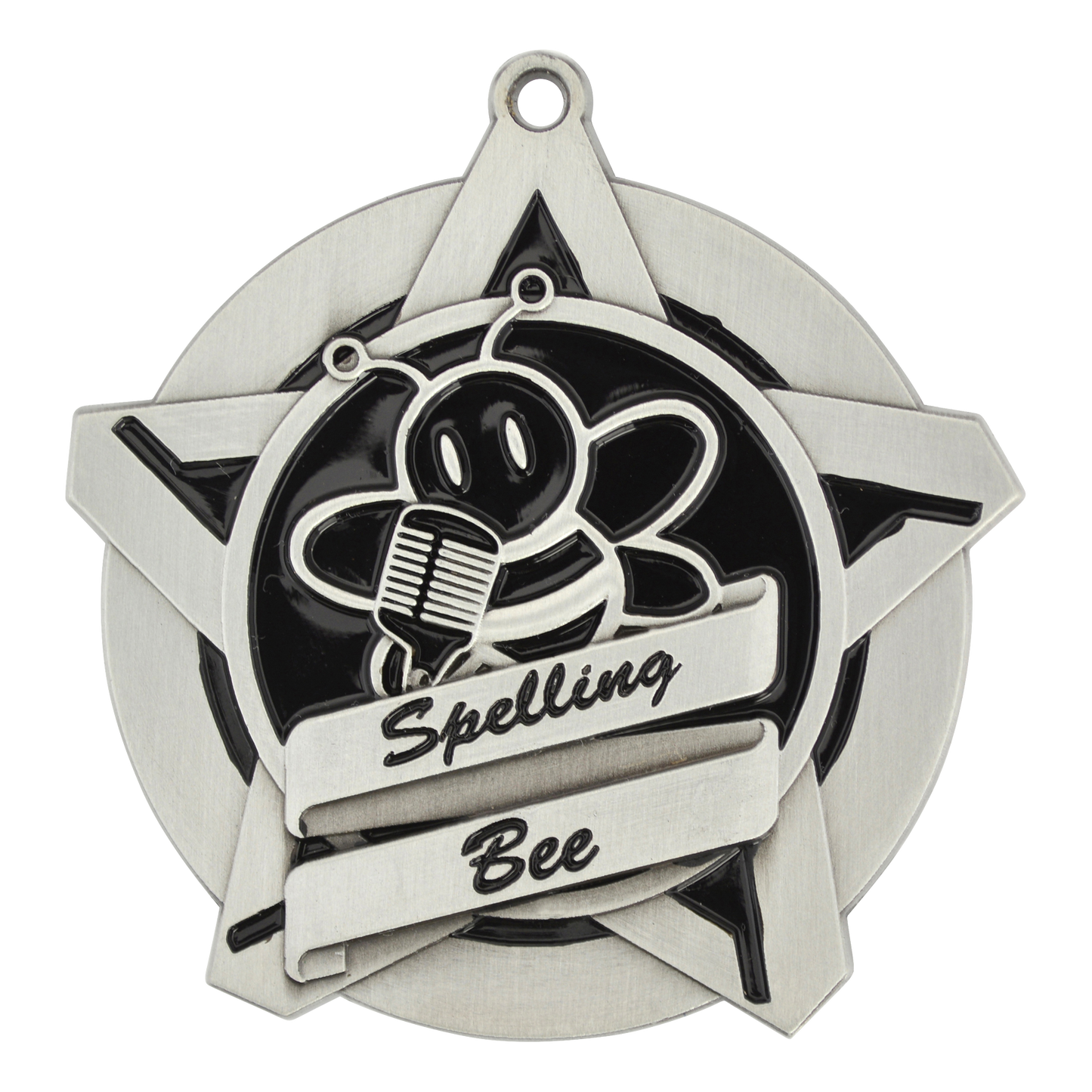 Super Star Spelling Bee Medal 2.25" / Silver