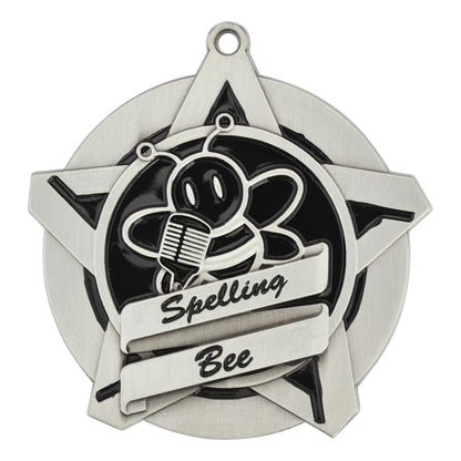 Super Star Spelling Bee Medal 2.25" / Silver