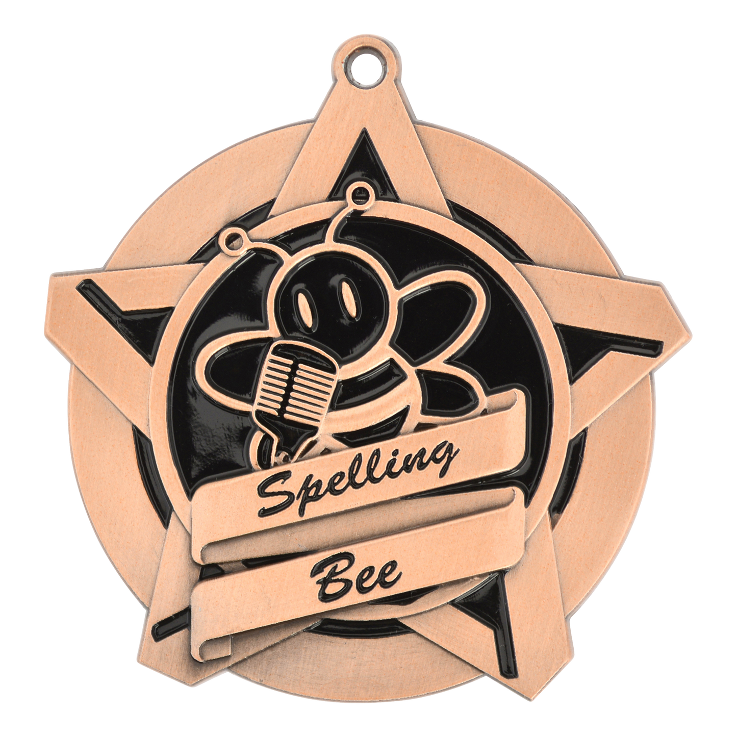 Super Star Spelling Bee Medal 2.25" / Bronze (Copper Tone)
