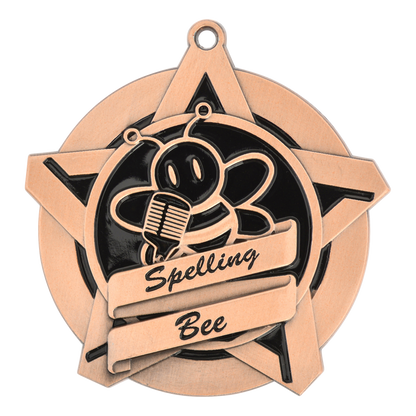 Super Star Spelling Bee Medal 2.25" / Bronze (Copper Tone)