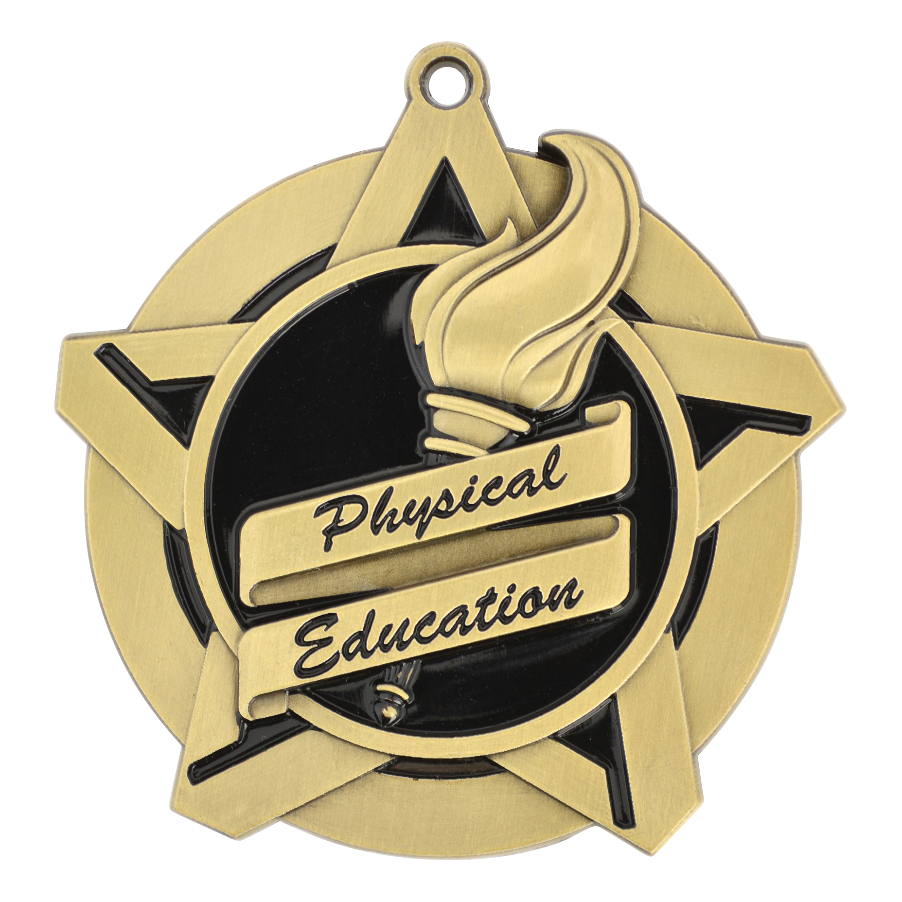 Super Star Physical Education Medal 2.25" / Gold