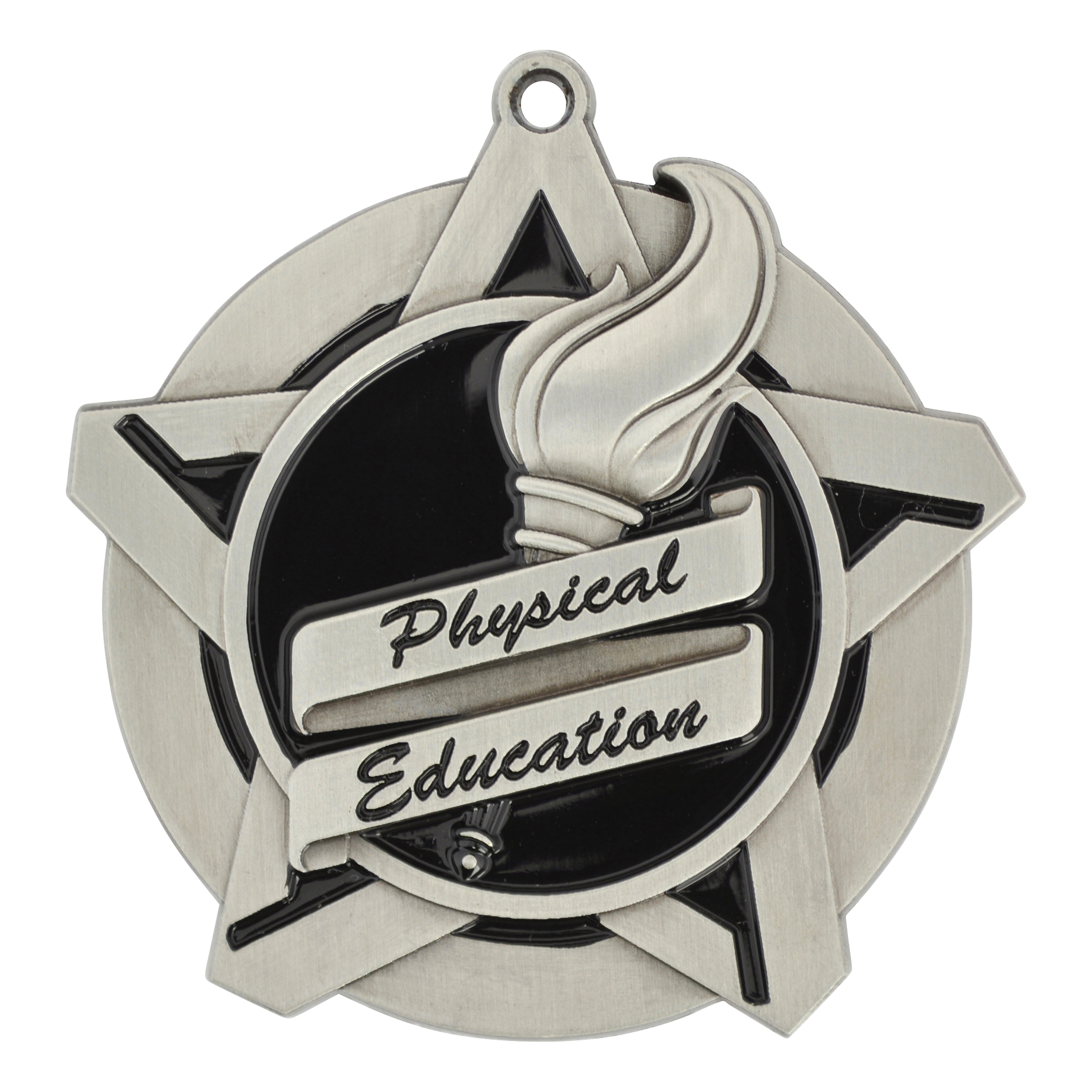 Super Star Physical Education Medal 2.25" / Silver