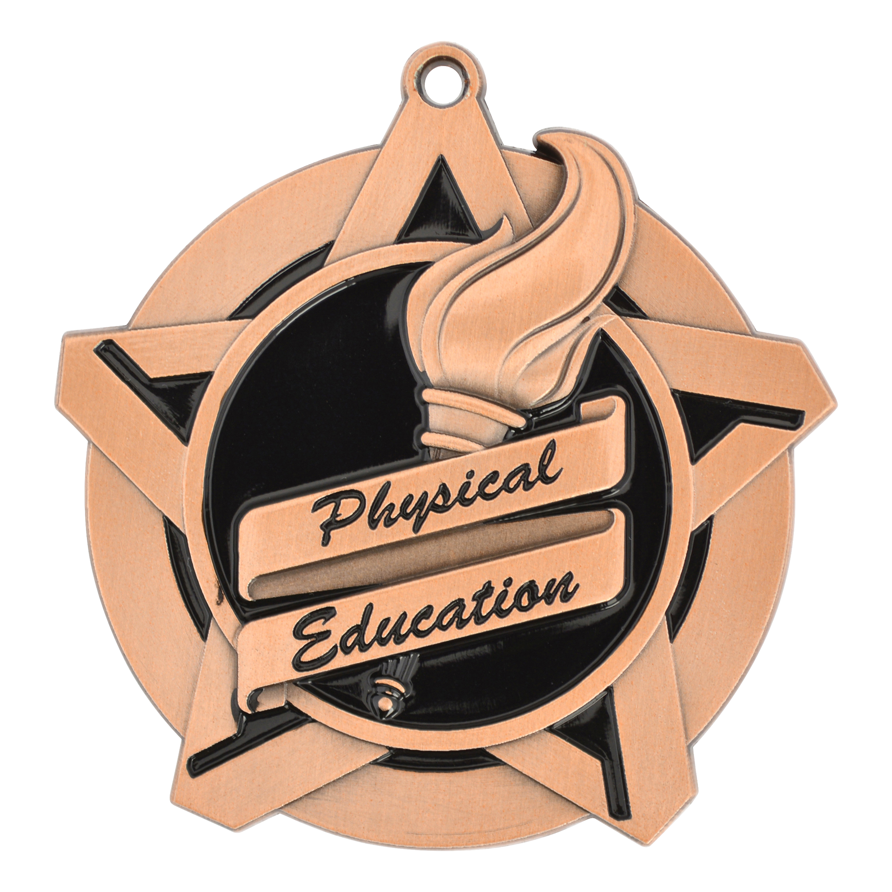Super Star Physical Education Medal 2.25" / Bronze (Copper Tone)