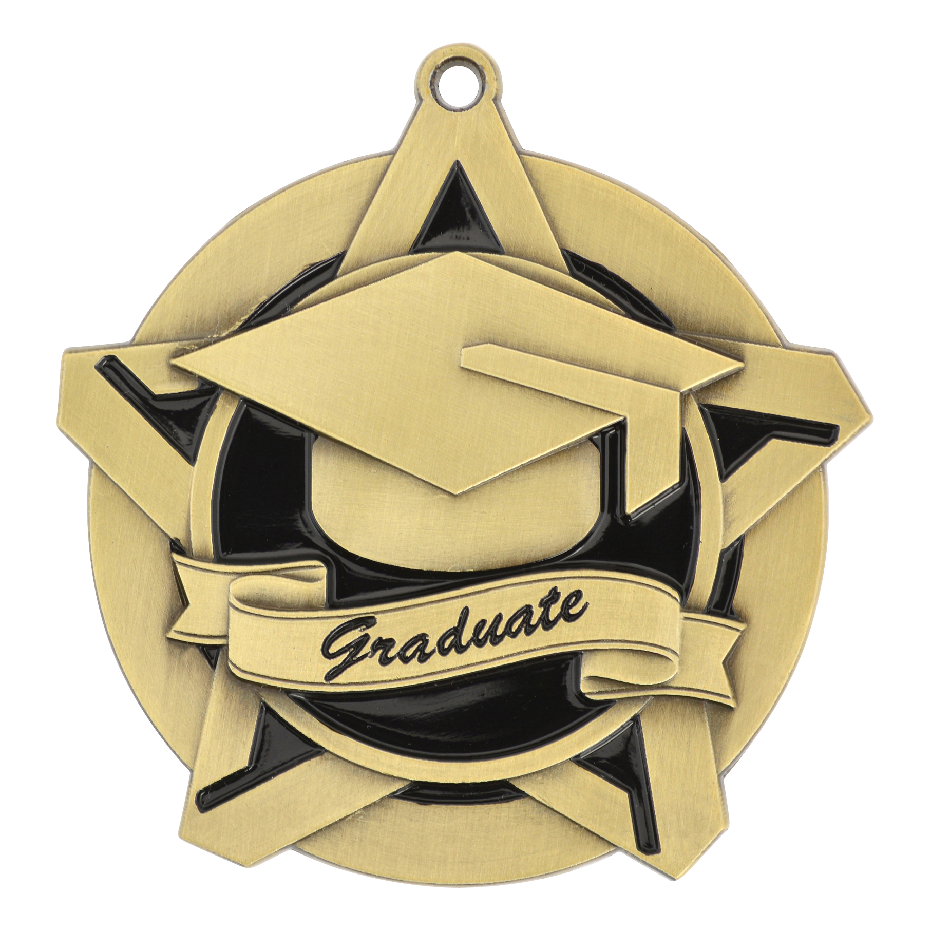 Super Star Graduate Medal 2.25" / Gold
