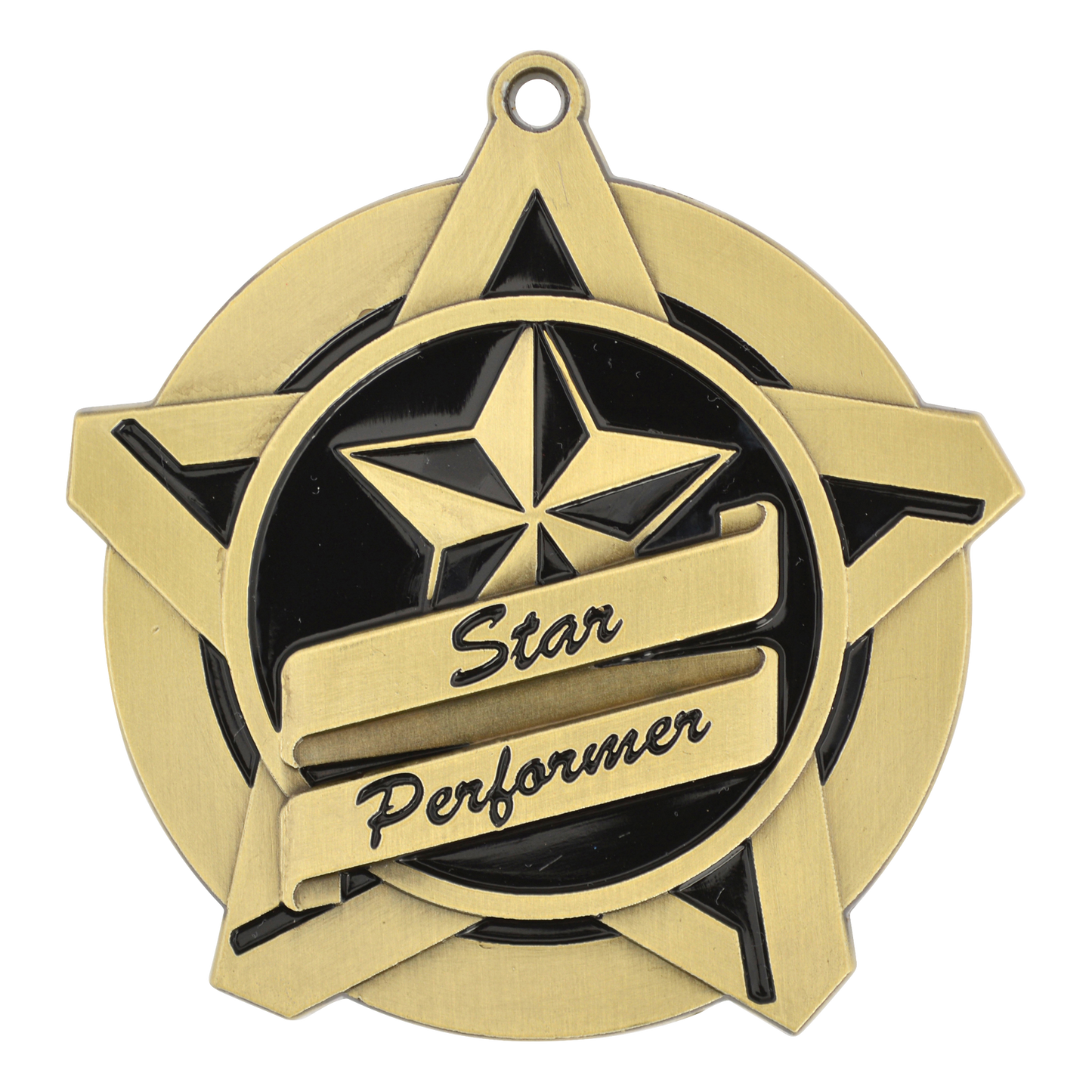Super Star Star Performer Medal 2.25" / Gold
