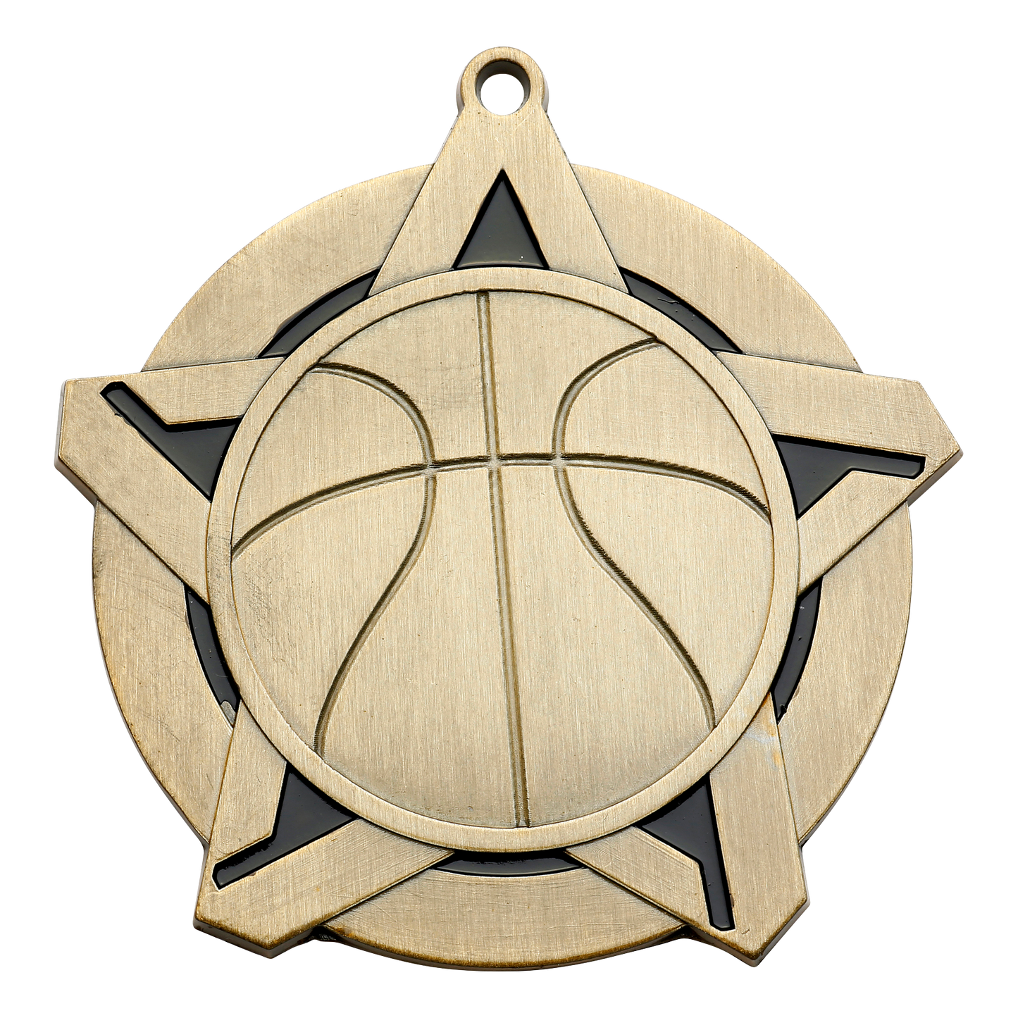 Super Star Basketball Medal 2.25" / Gold