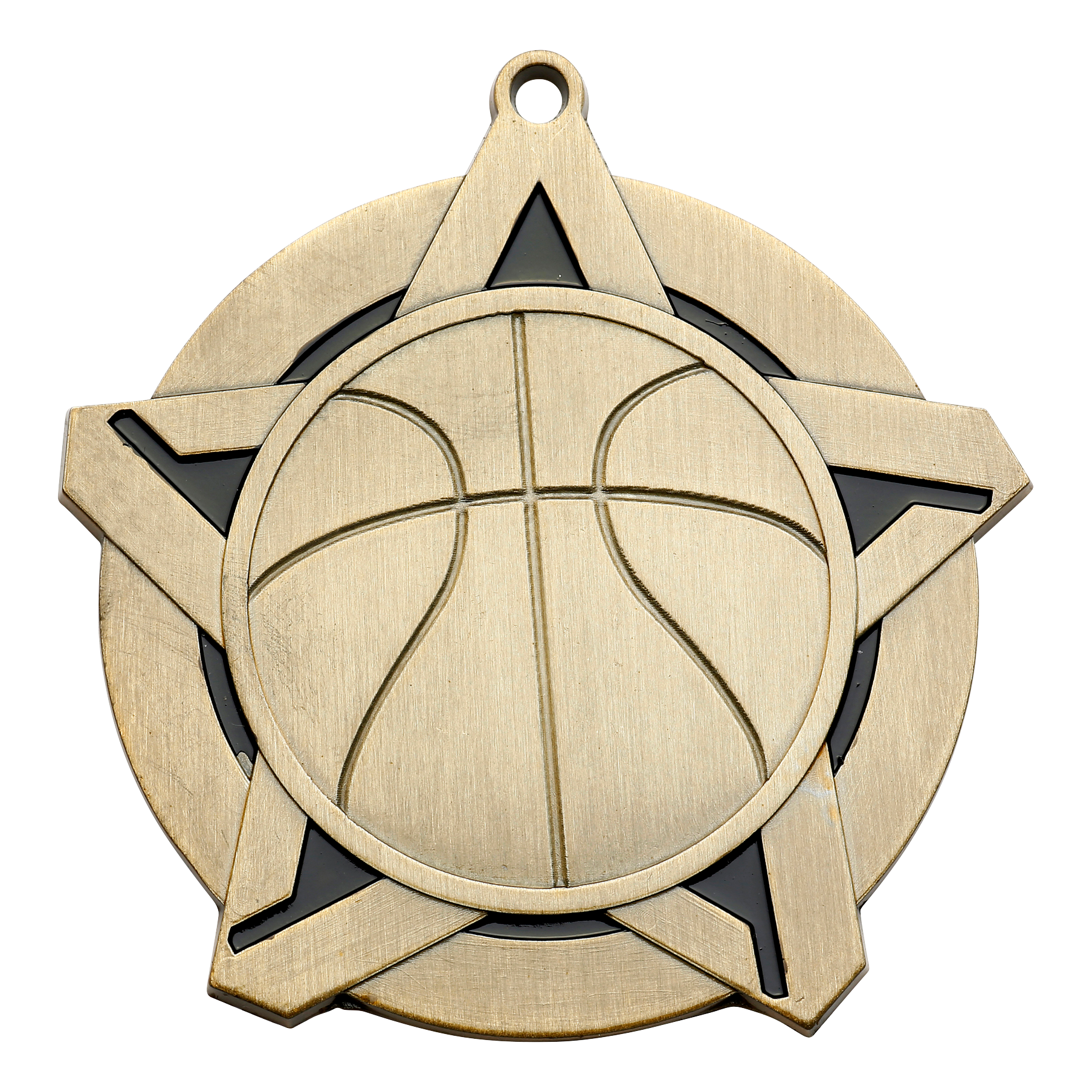 Super Star Basketball Medal 2.25" / Gold