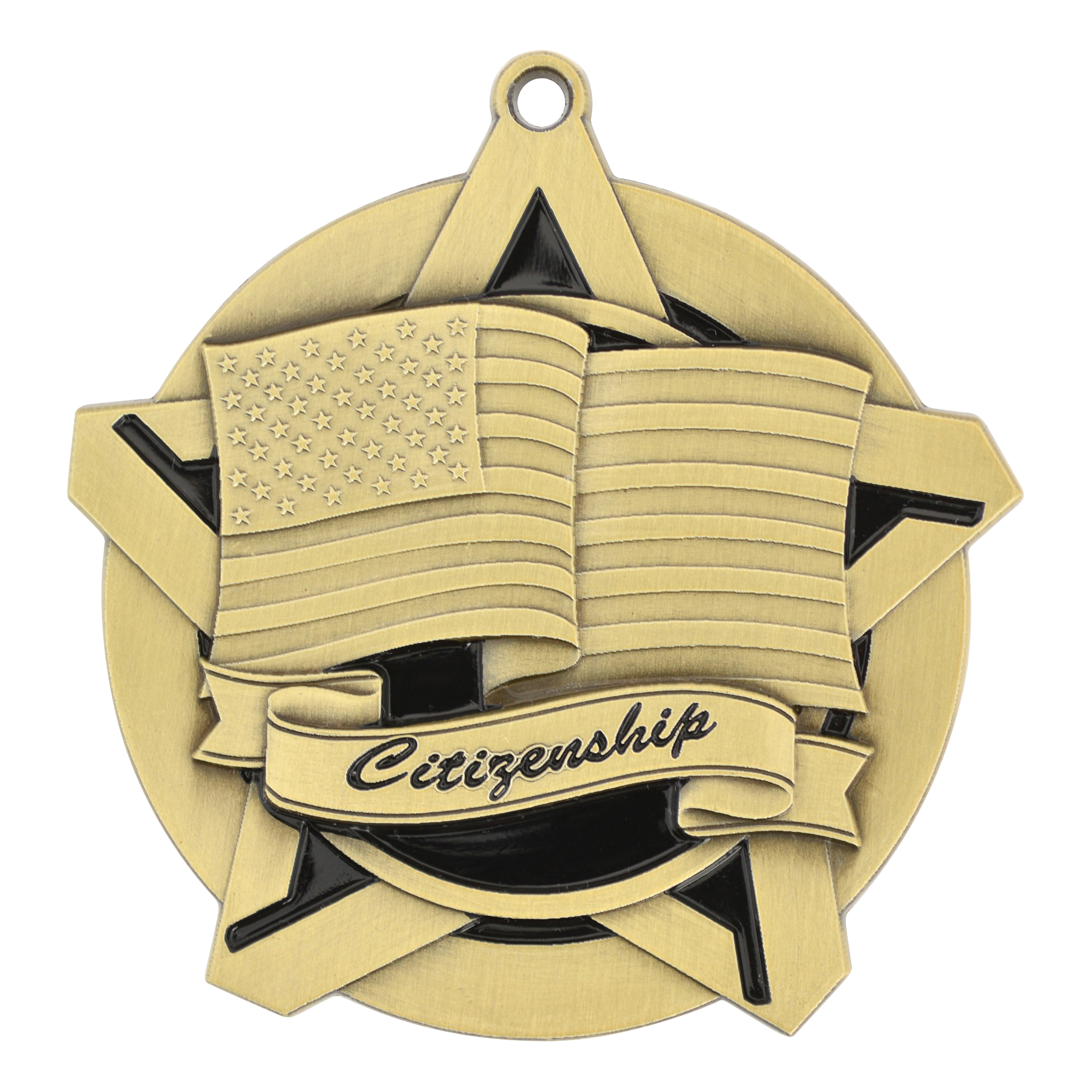 Super Star Citizenship Medal 2.25" / Gold
