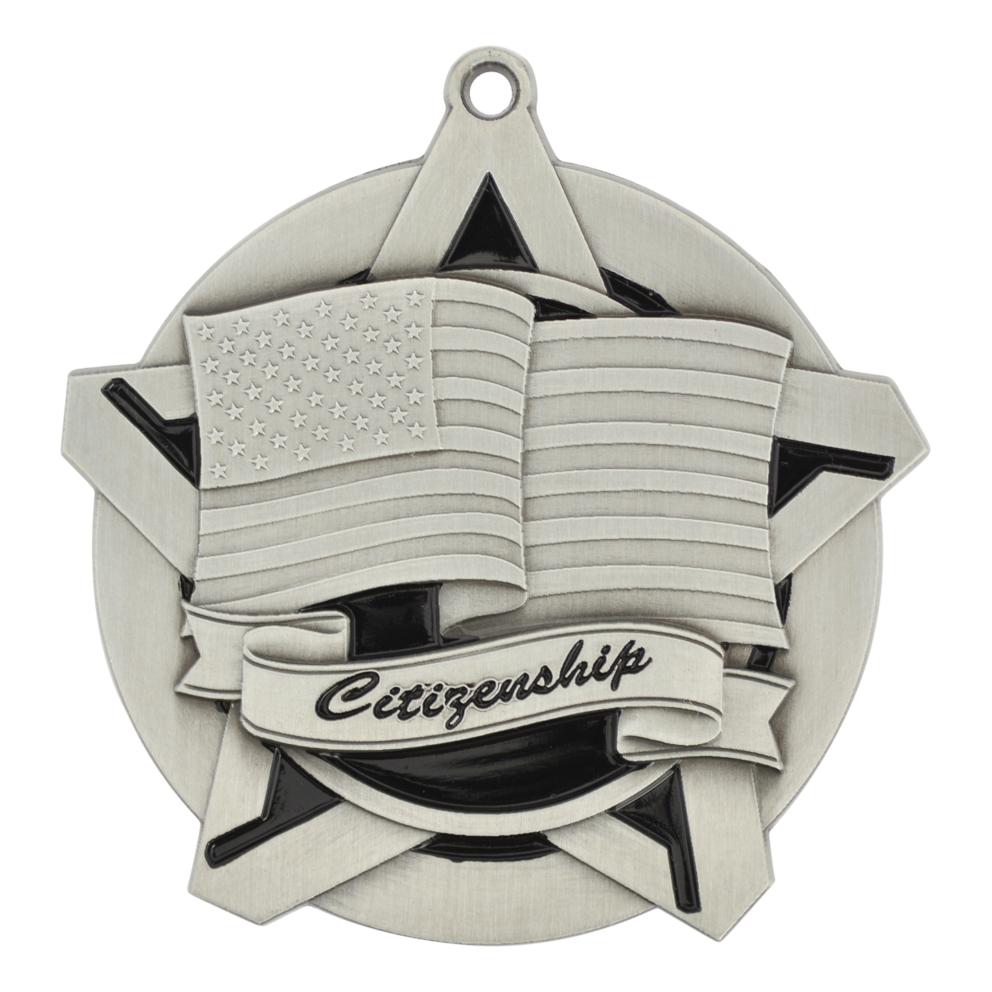 Super Star Citizenship Medal 2.25" / Silver