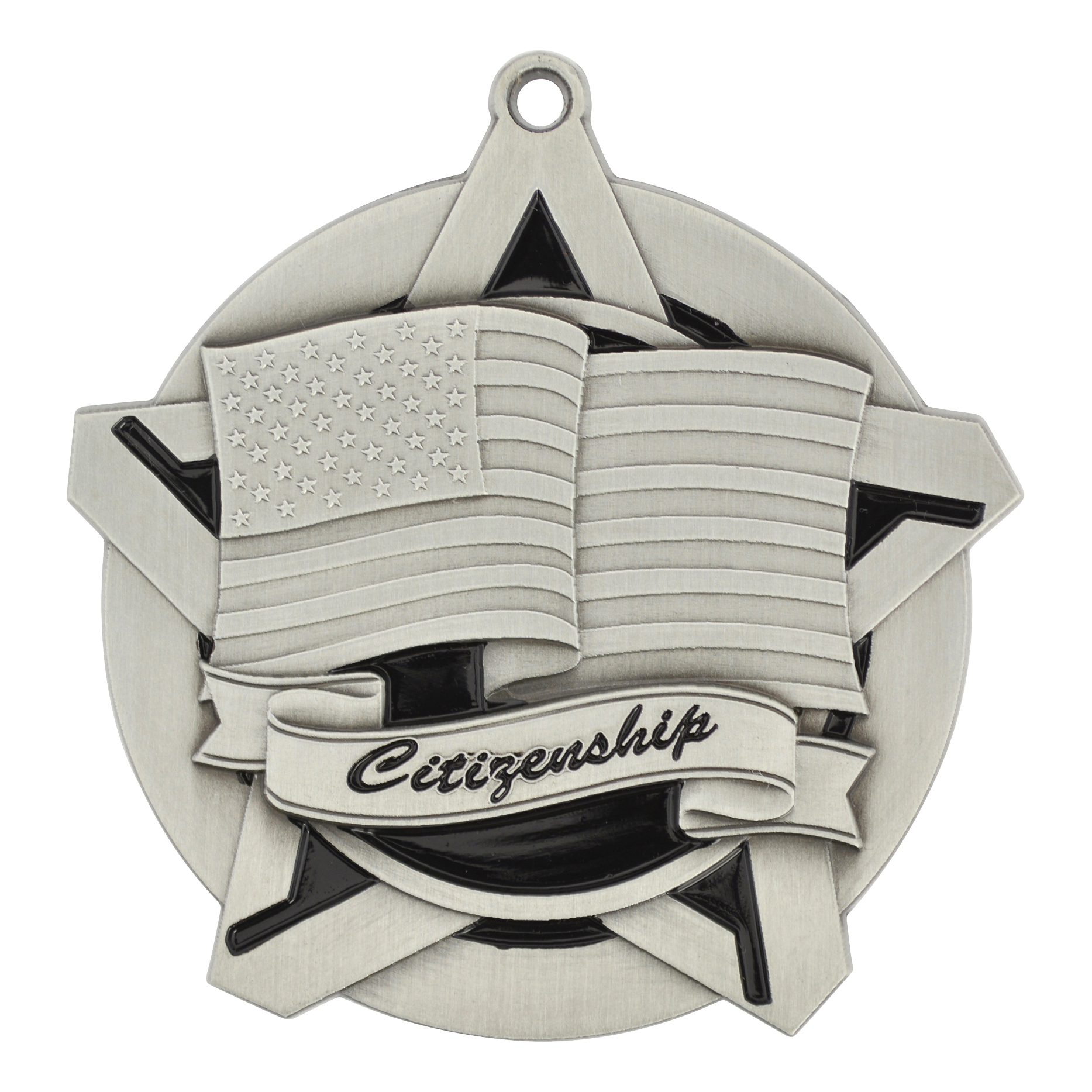 Super Star Citizenship Medal 2.25" / Silver