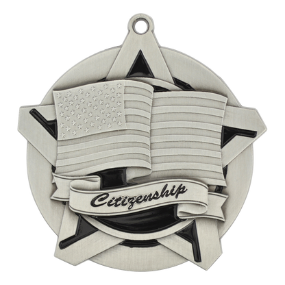 Super Star Citizenship Medal 2.25" / Silver