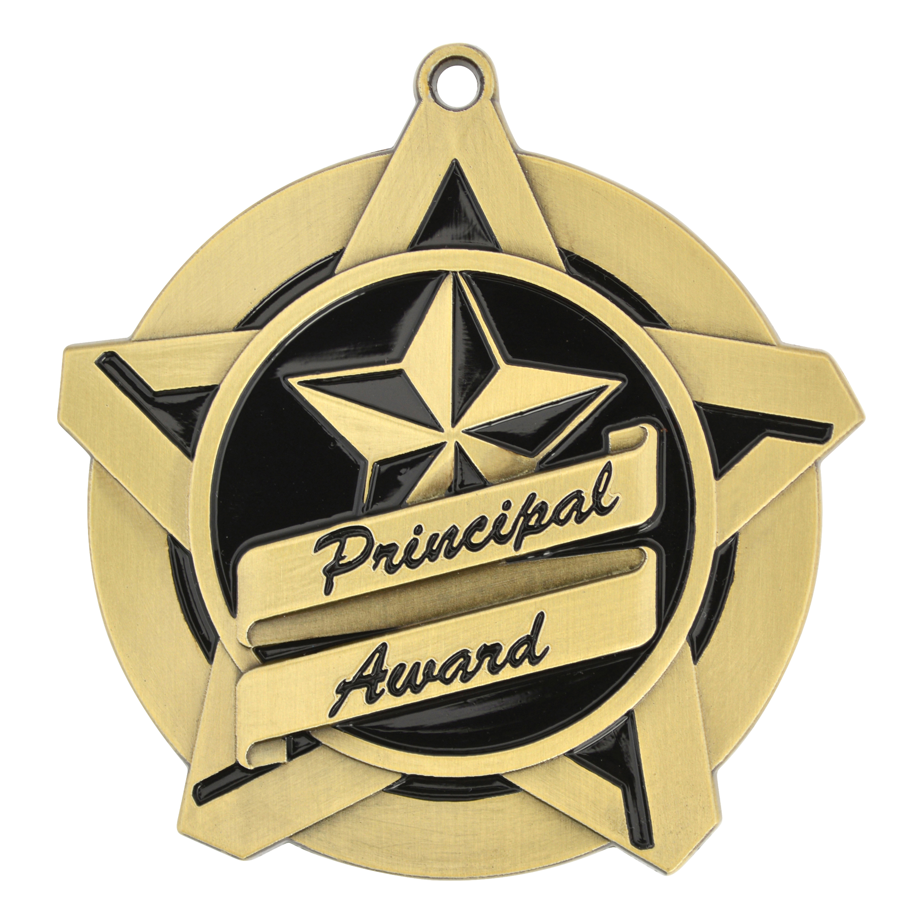 Super Star Principal Award Medal 2.25" / Gold