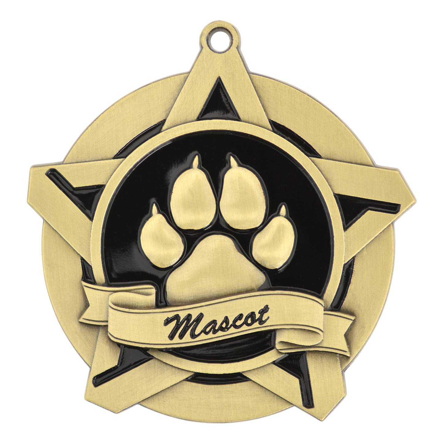 Super Star Mascot Medal 2.25" / Gold
