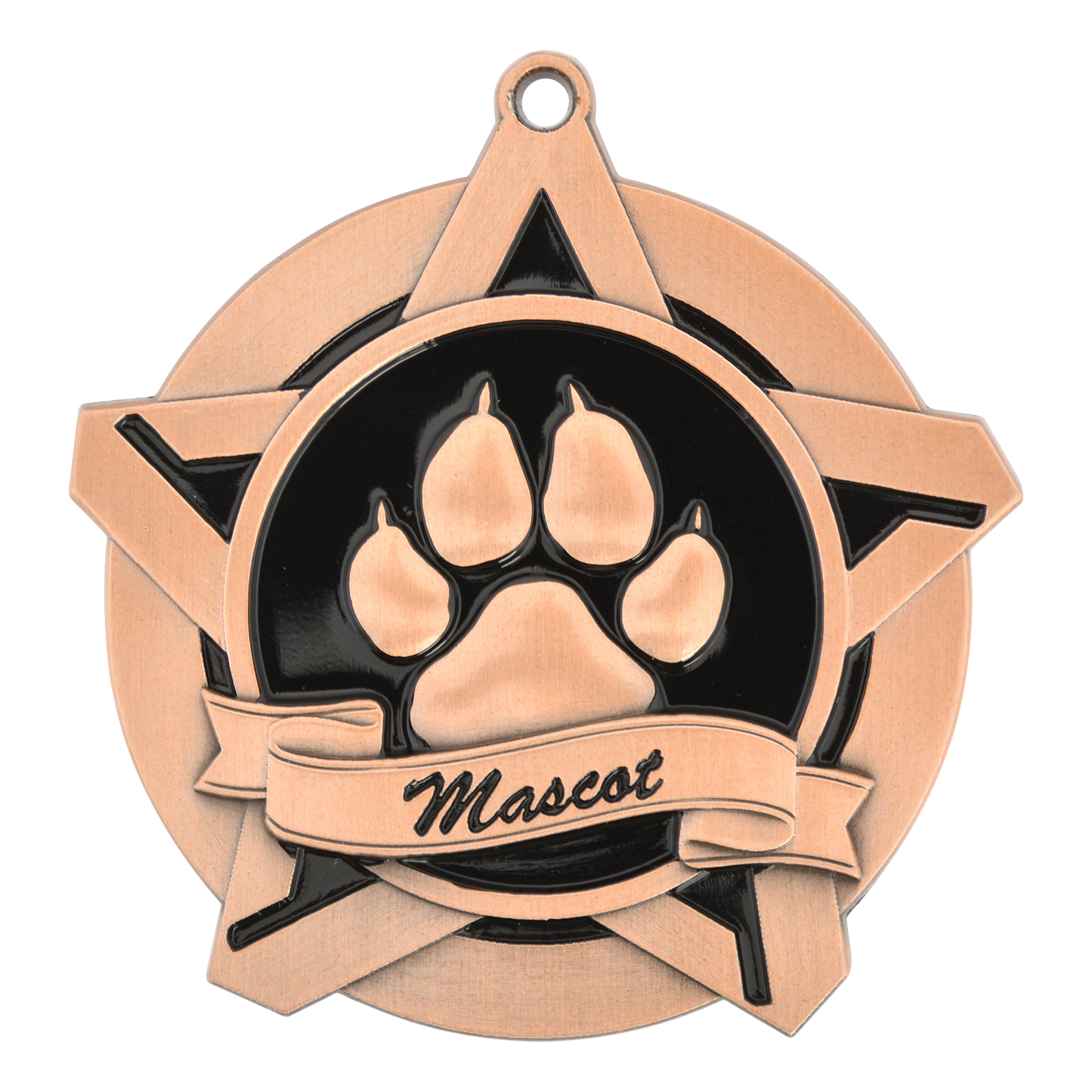 Super Star Mascot Medal 2.25" / Bronze (Copper Tone)