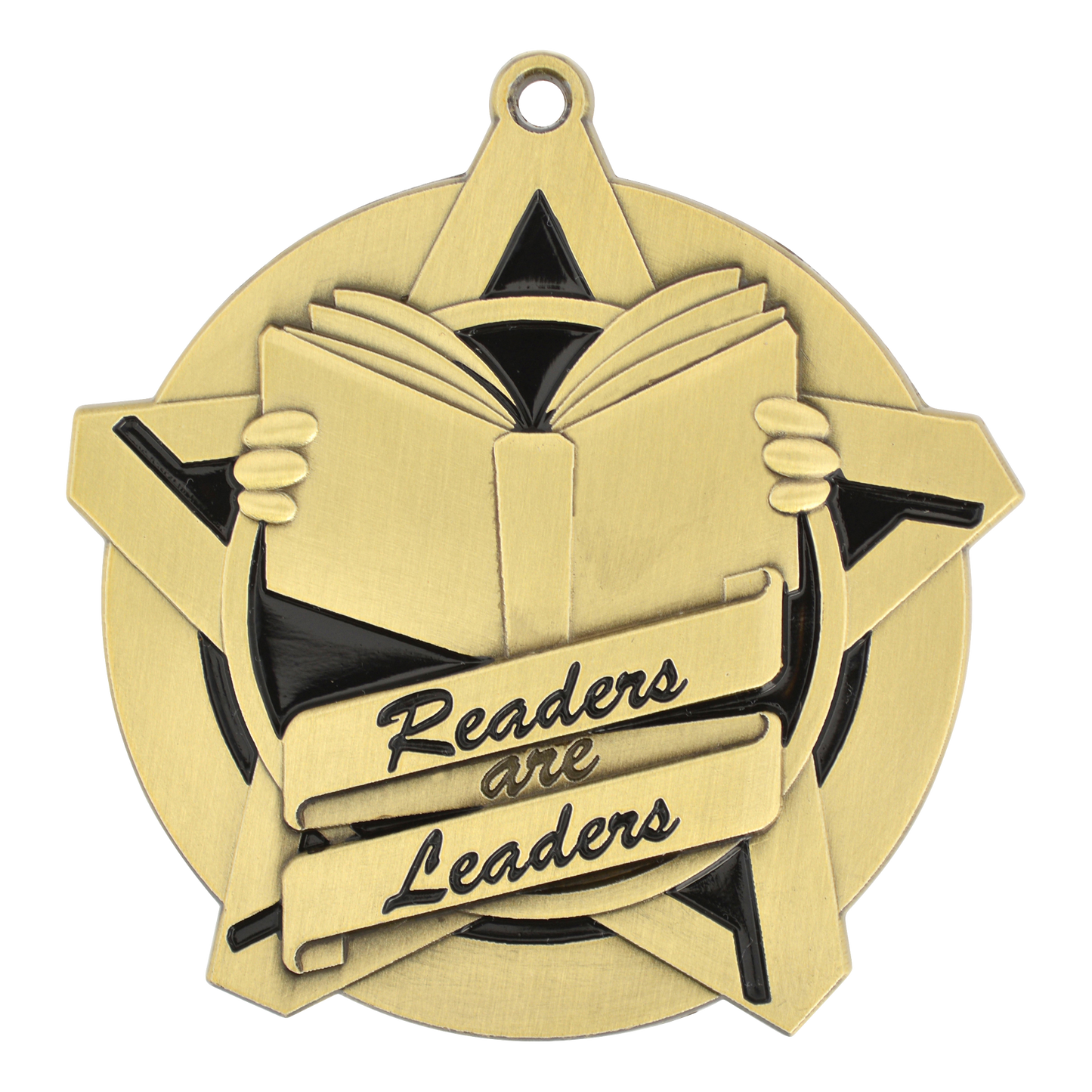 Super Star Readers Are Leaders Medal 2.25" / Gold