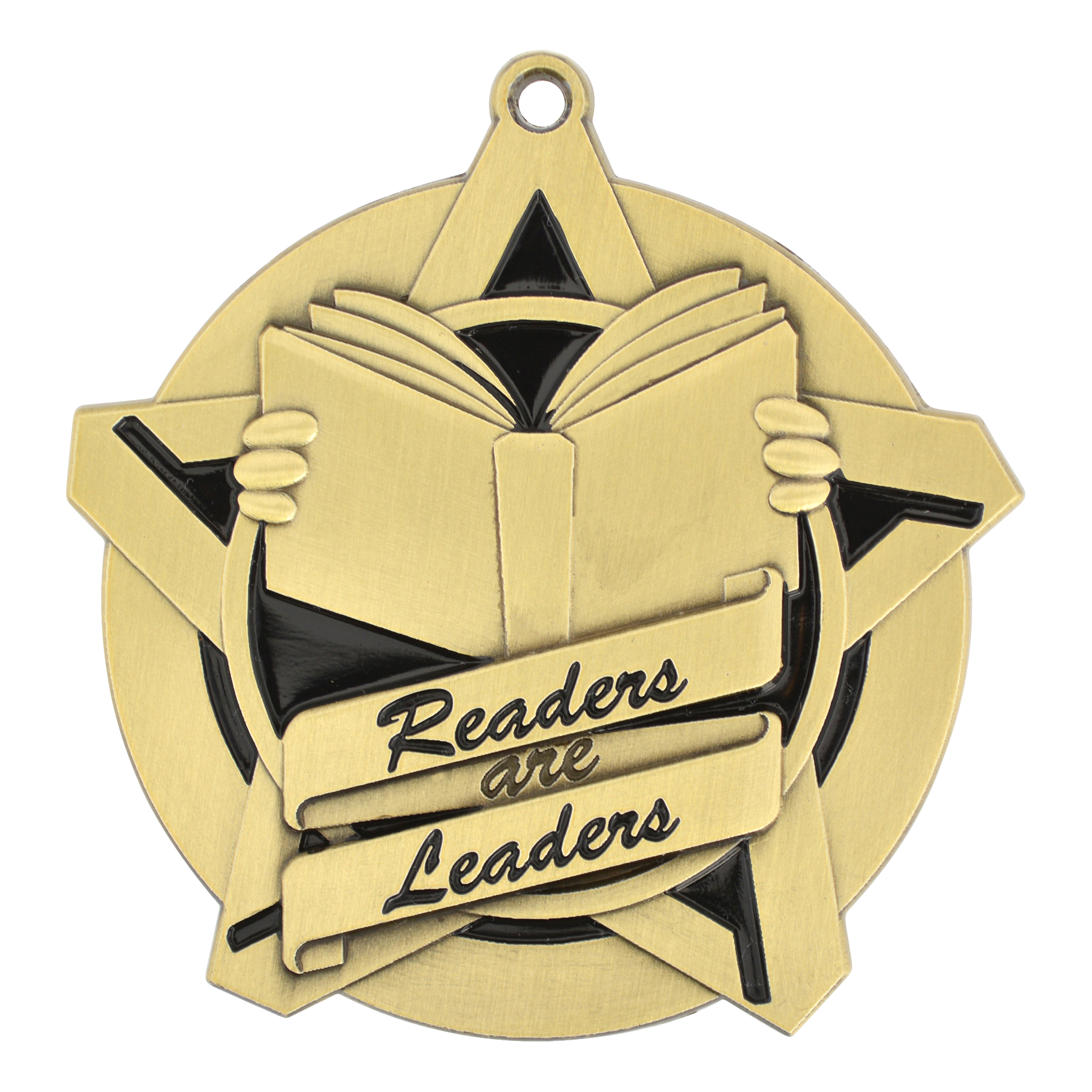 Super Star Readers Are Leaders Medal 2.25" / Gold