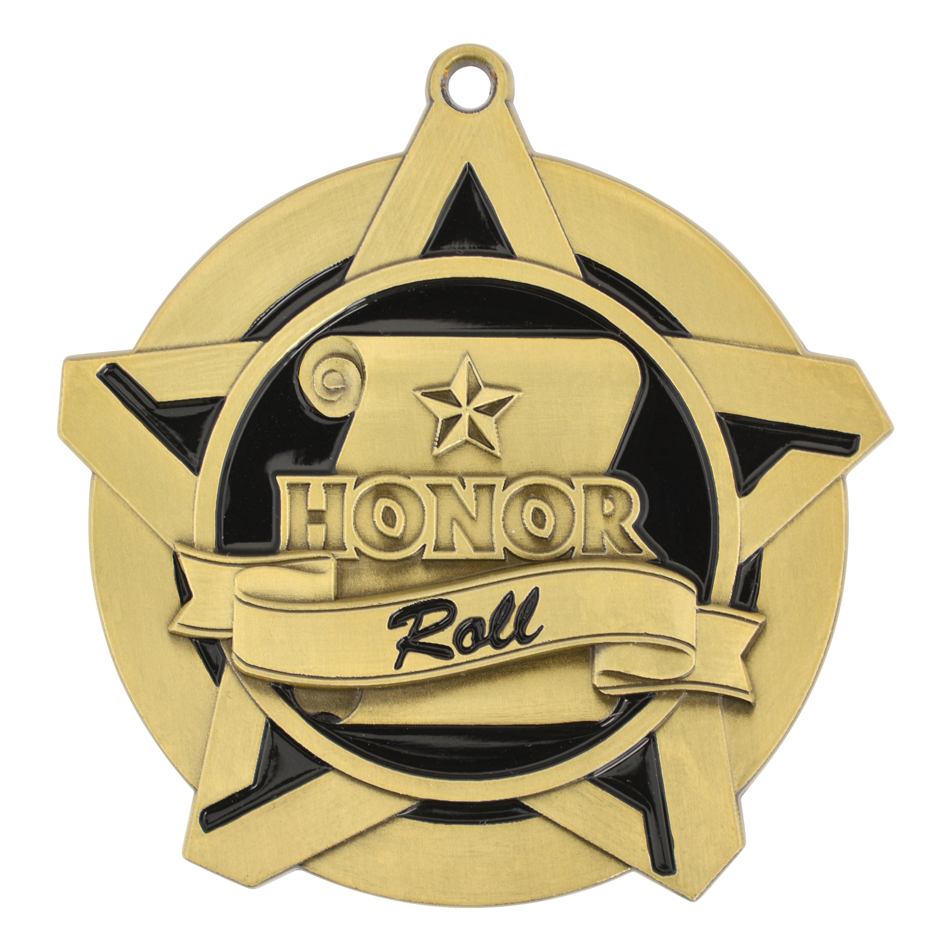 Super Star Honor Roll Medal 2.25" / Gold
