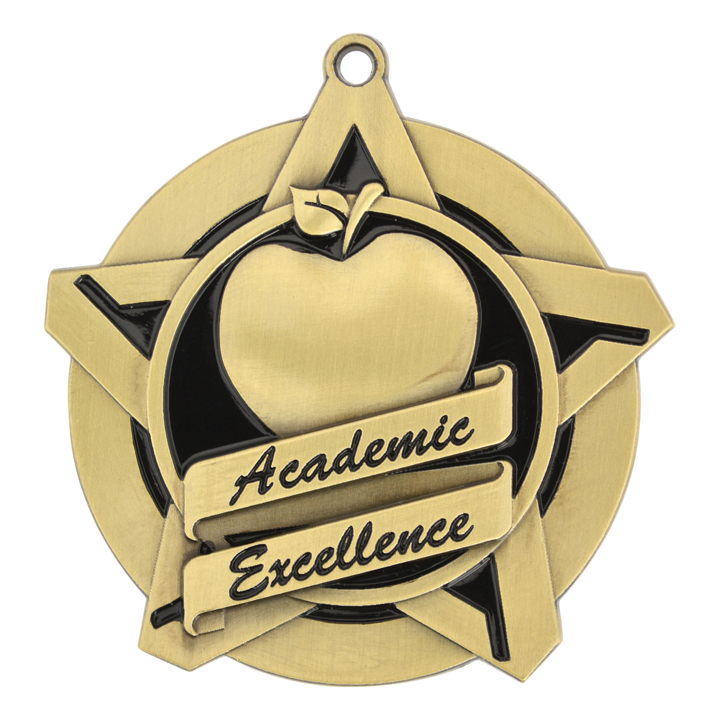 Super Star Academic Excellence Medal 2.25" / Gold