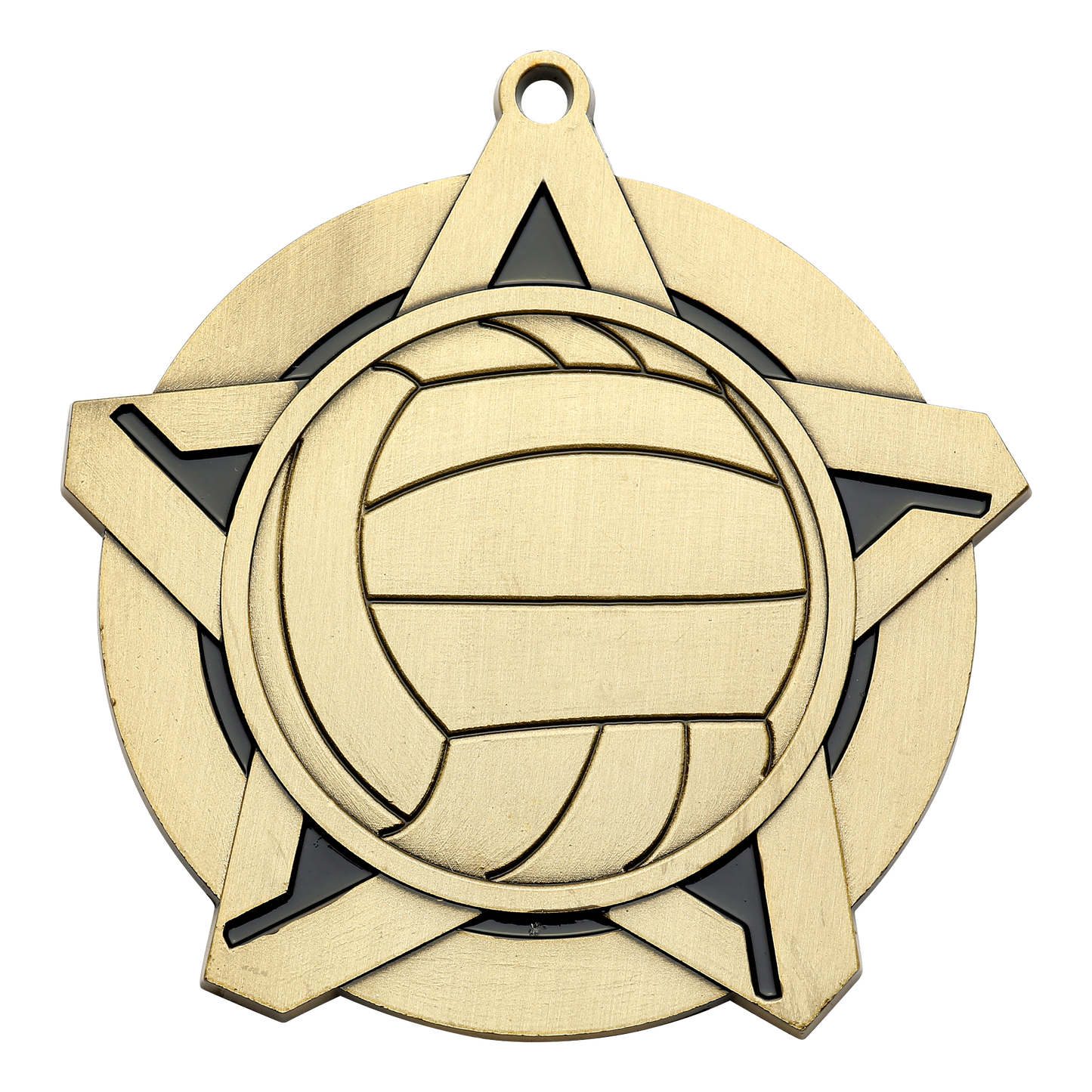 Super Star Volleyball Medal 2.25" / Gold