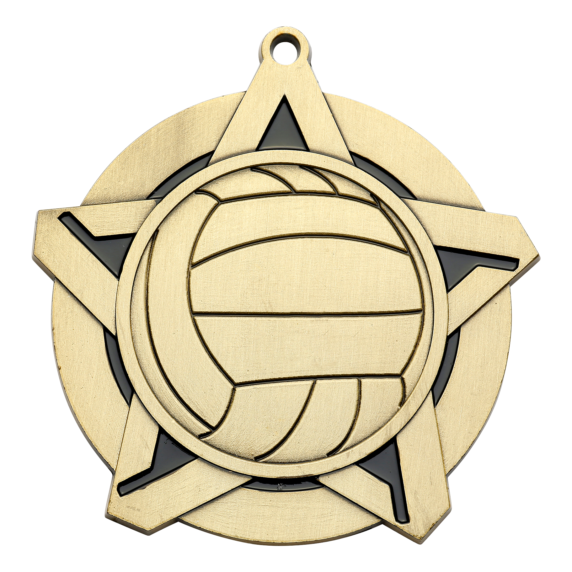 Super Star Volleyball Medal 2.25" / Gold