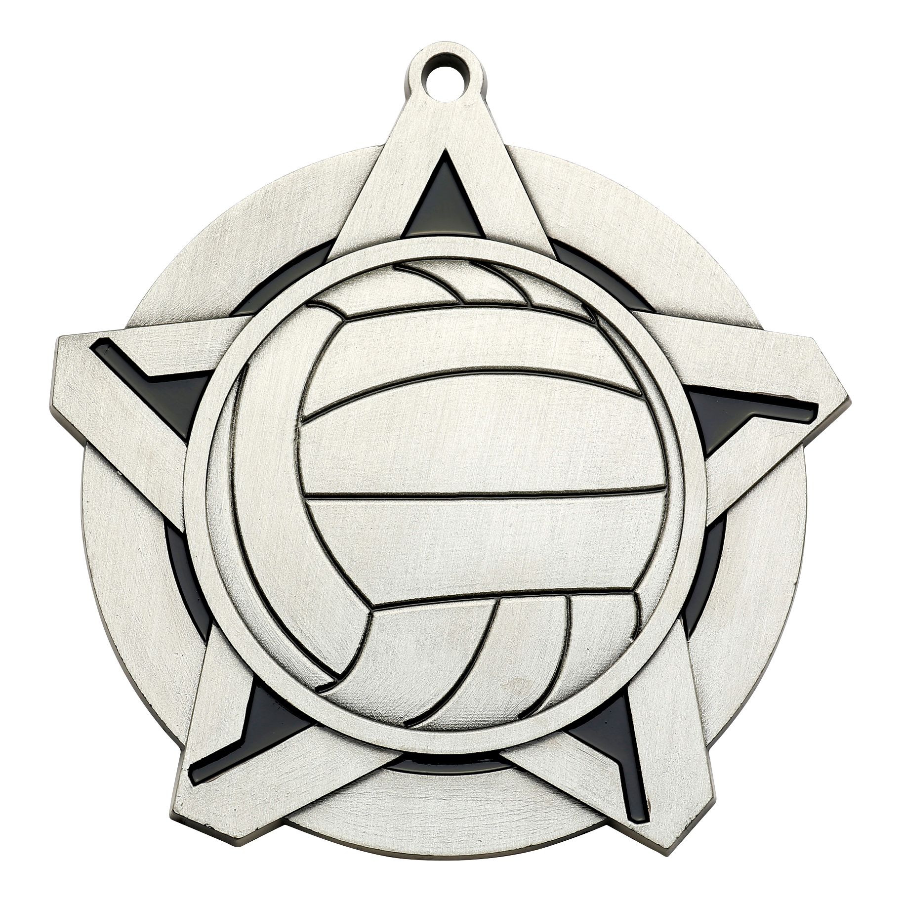 Super Star Volleyball Medal 2.25" / Silver
