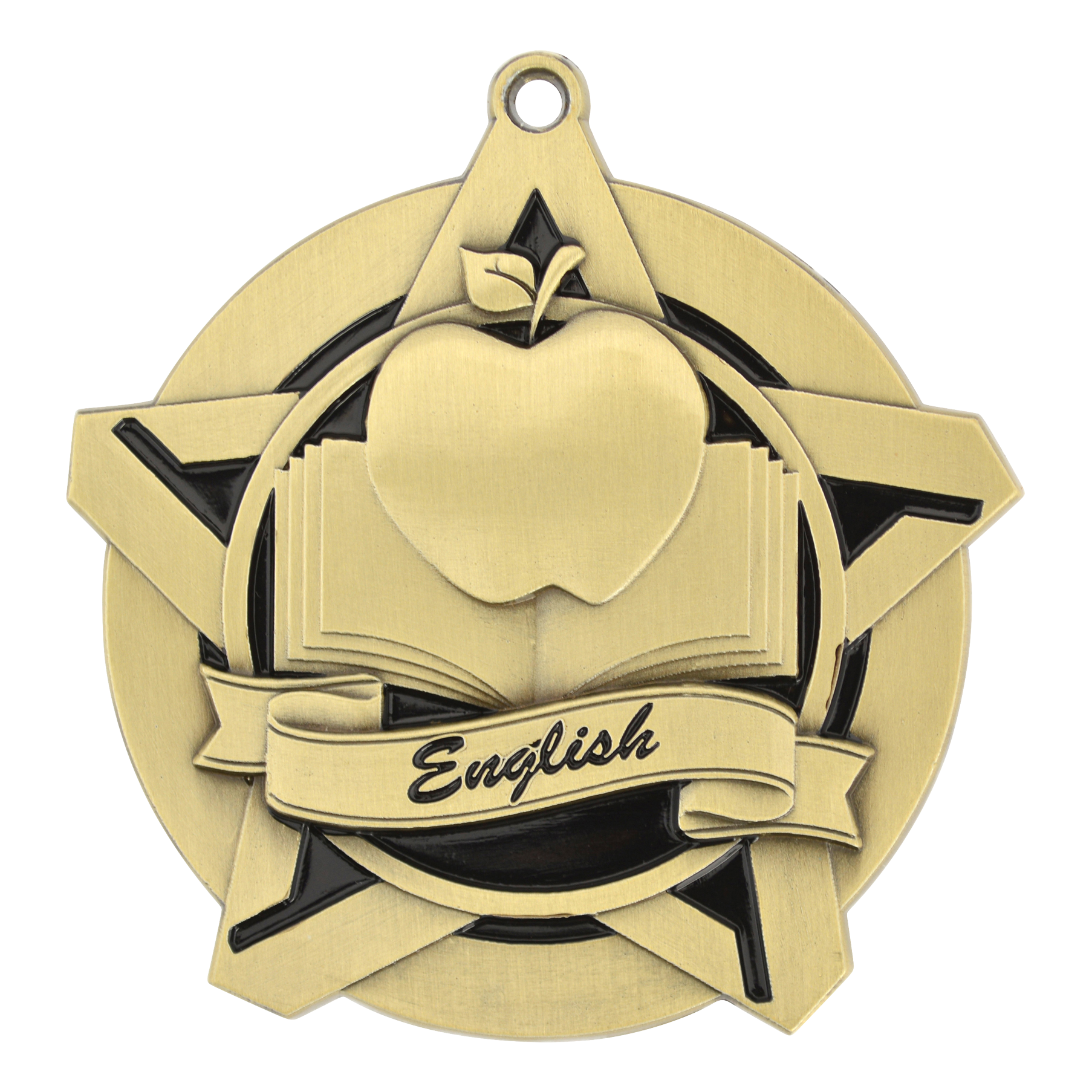 Super Star English Medal 2.25" / Gold