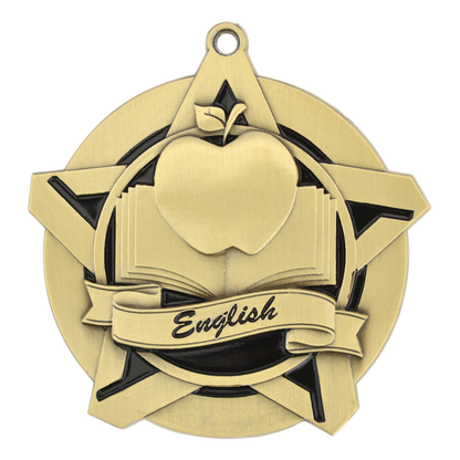 Super Star English Medal 2.25" / Gold