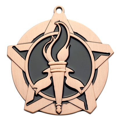 Super Star Victory Medal 2.25" / Bronze (Copper Tone)