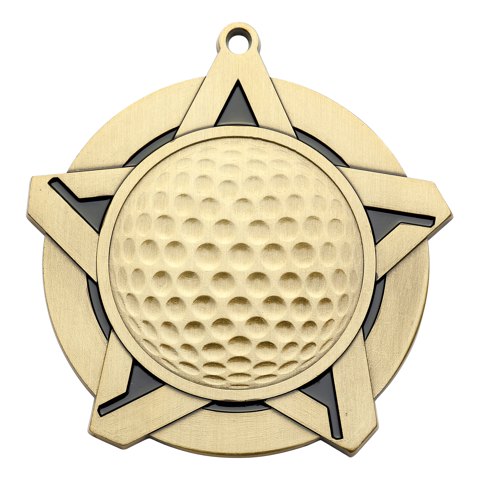 Super Star Golf Medal 2.25" / Gold