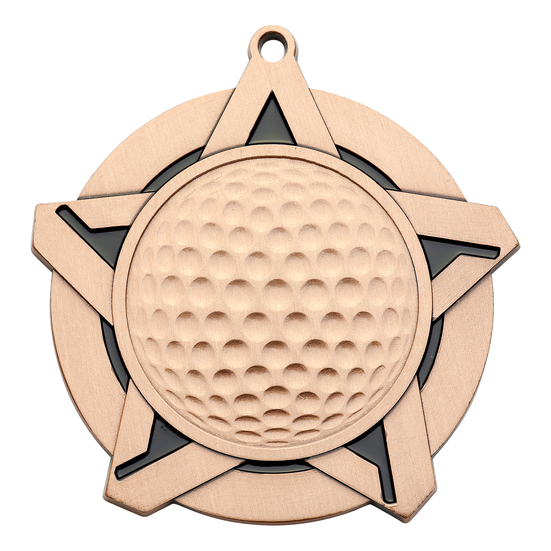 Super Star Golf Medal 2.25" / Bronze (Copper Tone)