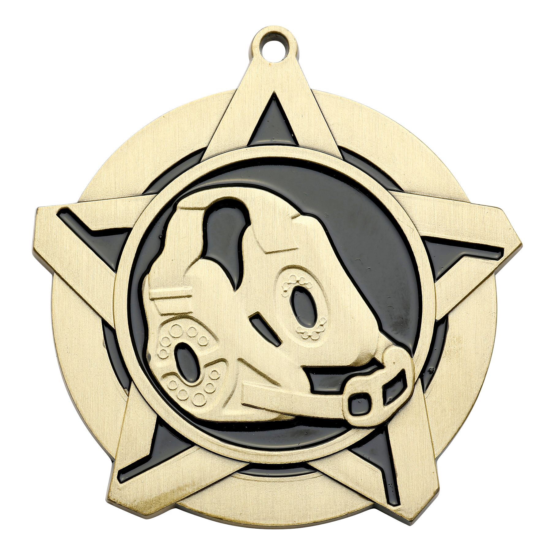 Super Star Wrestling Medal 2.25" / Gold