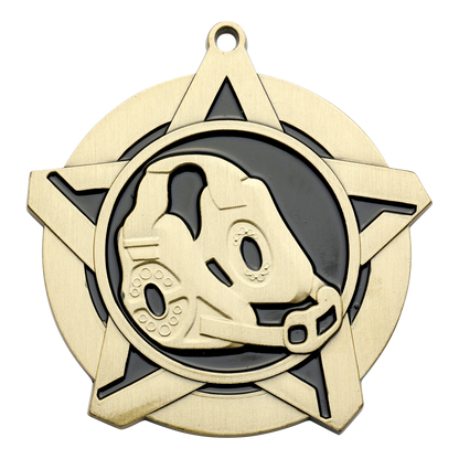 Super Star Wrestling Medal 2.25" / Gold