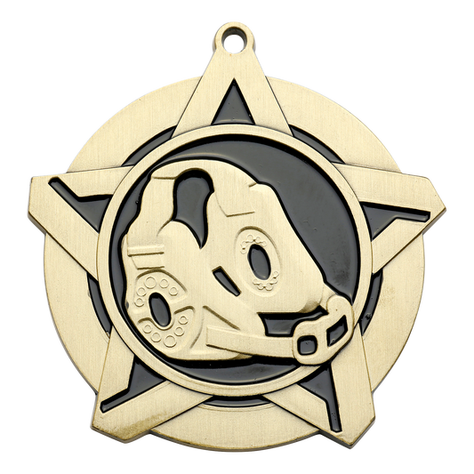 Super Star Wrestling Medal 2.25" / Gold