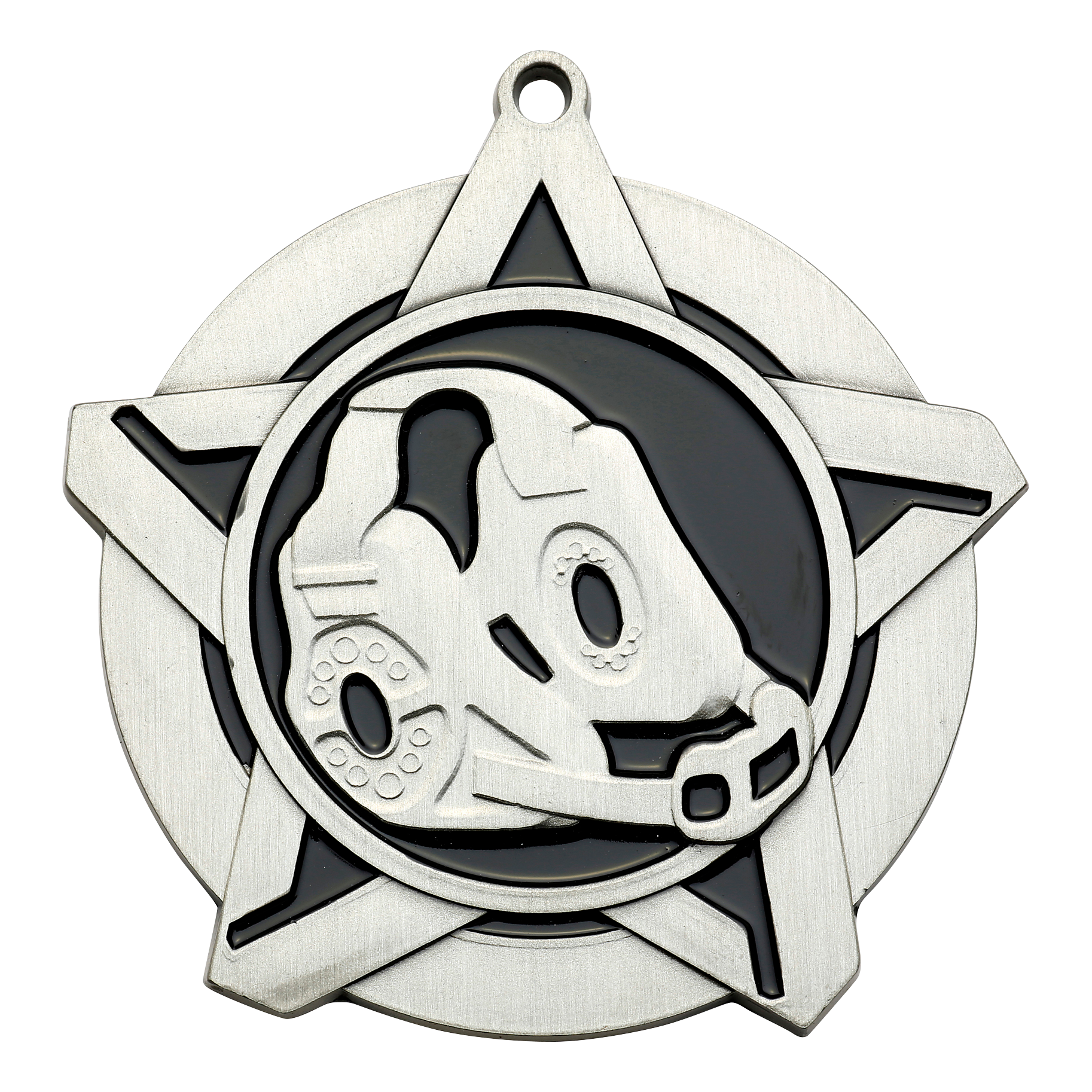 Super Star Wrestling Medal 2.25" / Silver