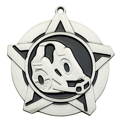 Super Star Wrestling Medal 2.25" / Silver
