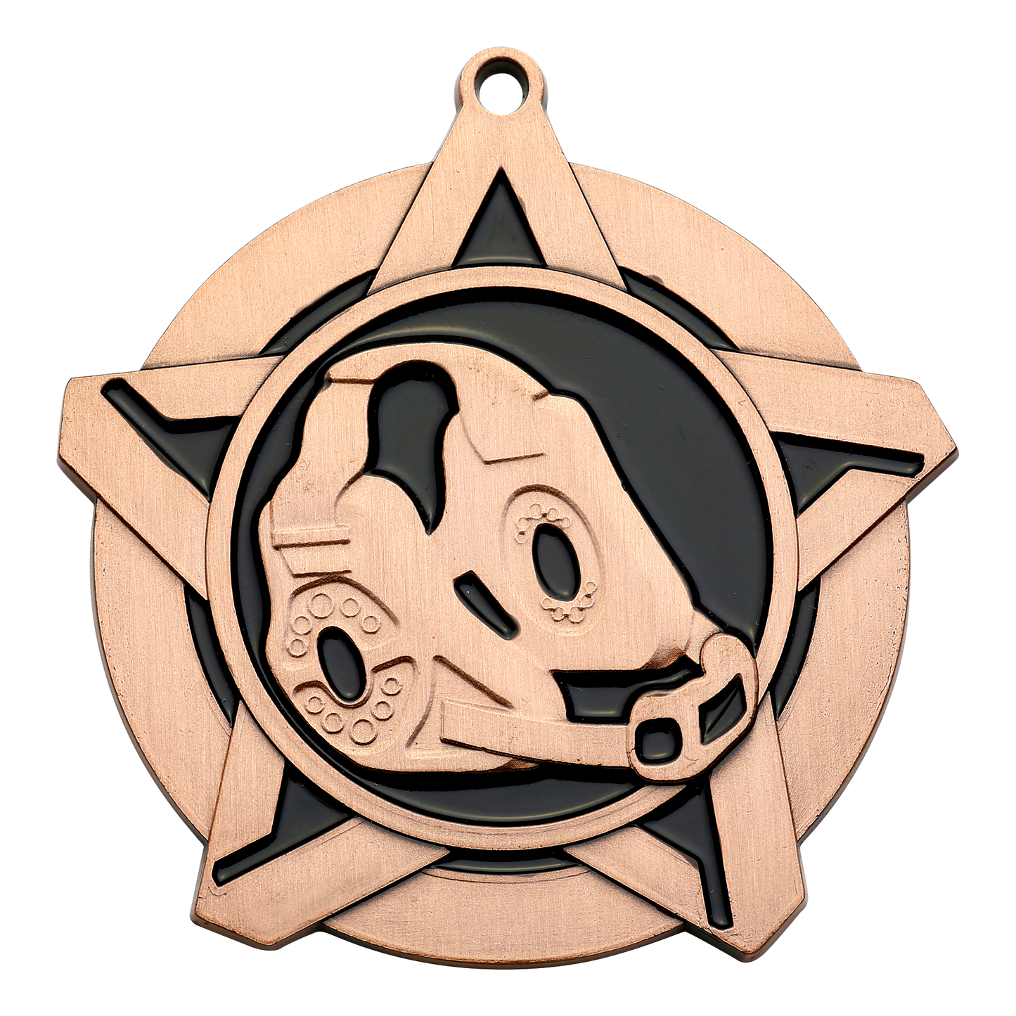 Super Star Wrestling Medal 2.25" / Bronze (Copper Tone)