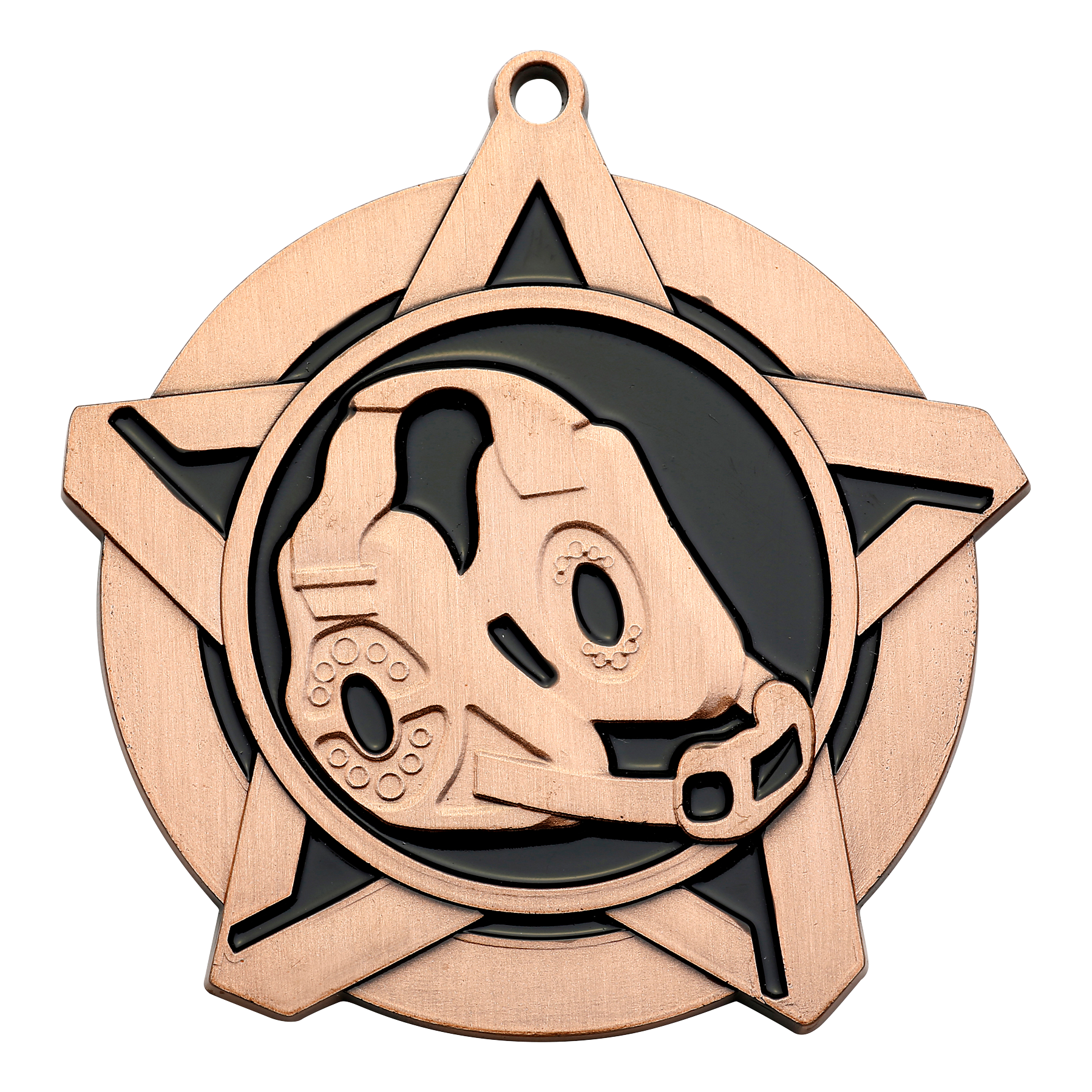 Super Star Wrestling Medal 2.25" / Bronze (Copper Tone)