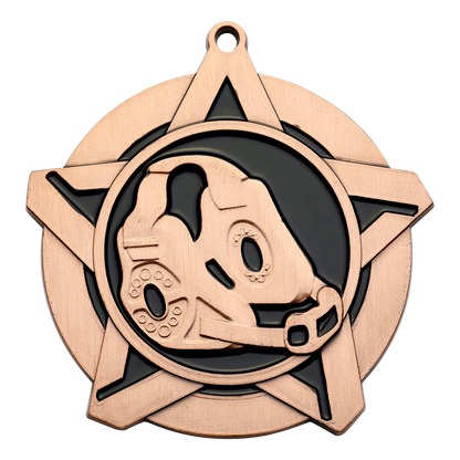 Super Star Wrestling Medal 2.25" / Bronze (Copper Tone)