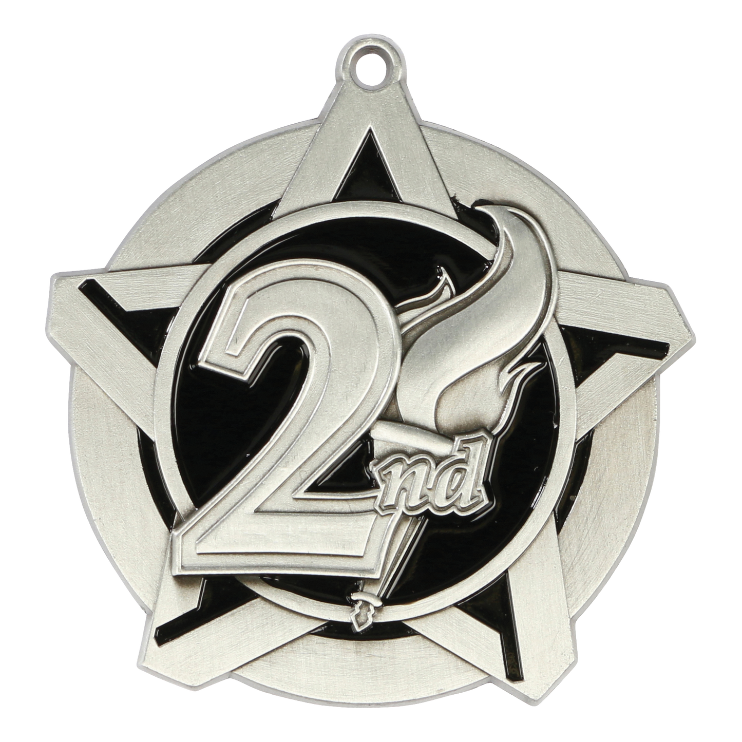 Super Star 2nd Place Medal 2.25" / Silver