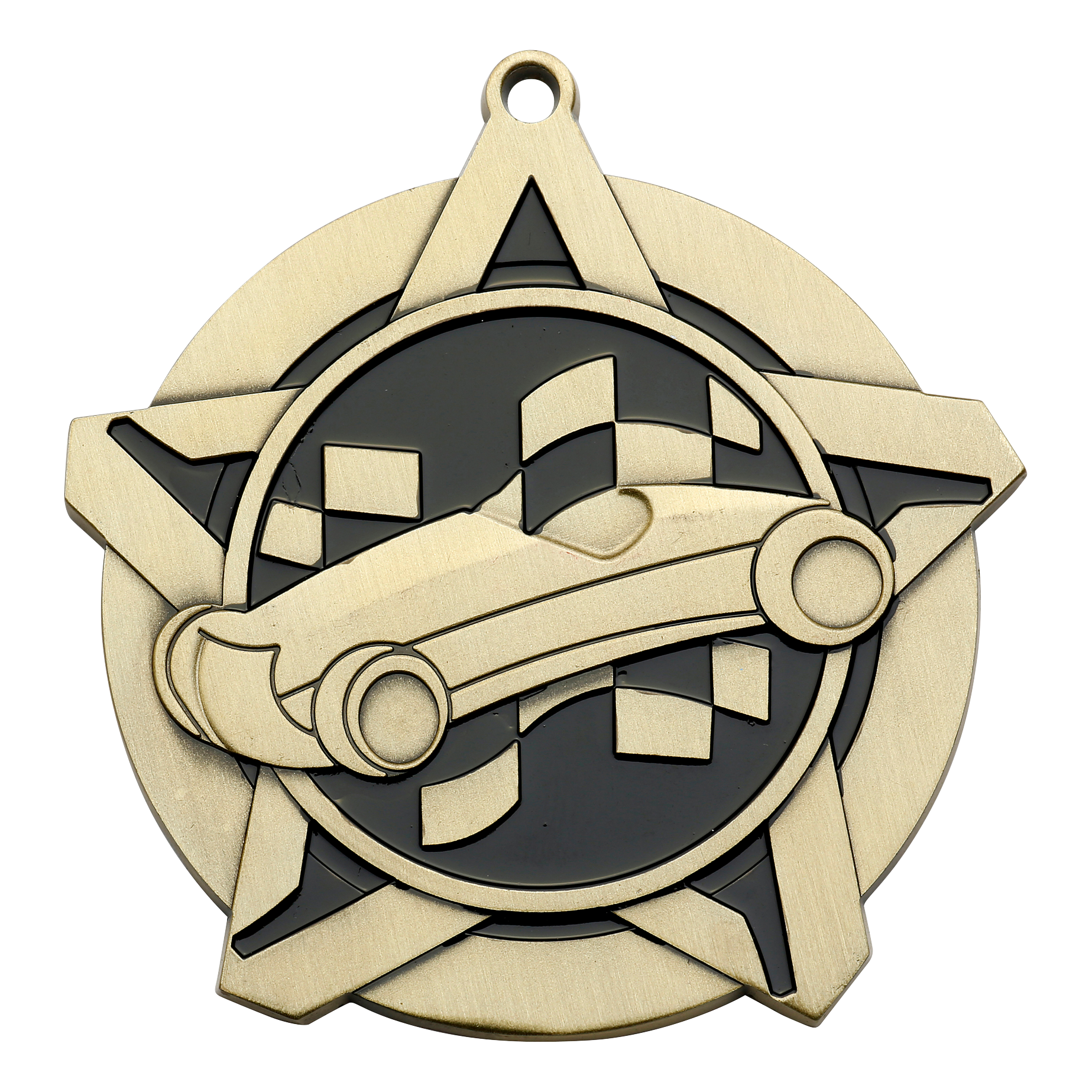 Super Star Pinewood Derby Medal 2.25" / Gold