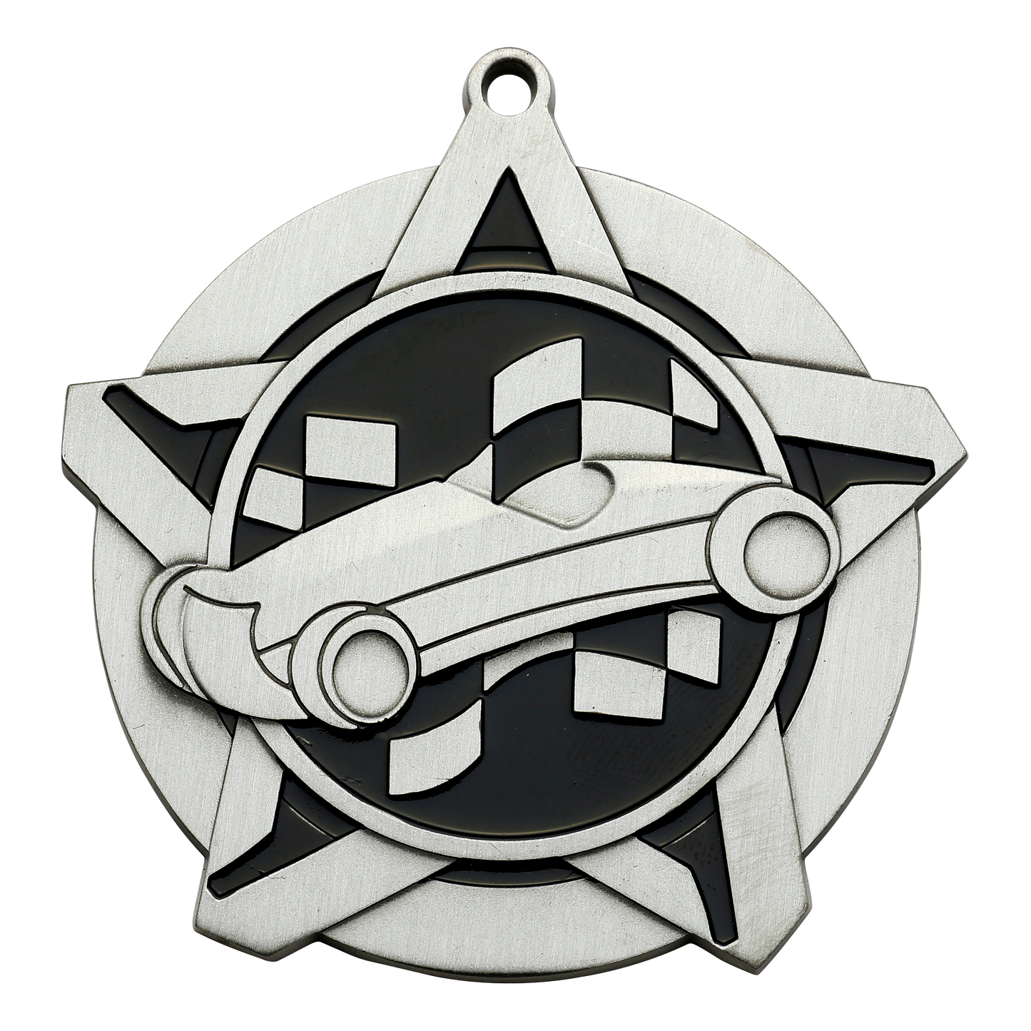 Super Star Pinewood Derby Medal 2.25" / Silver