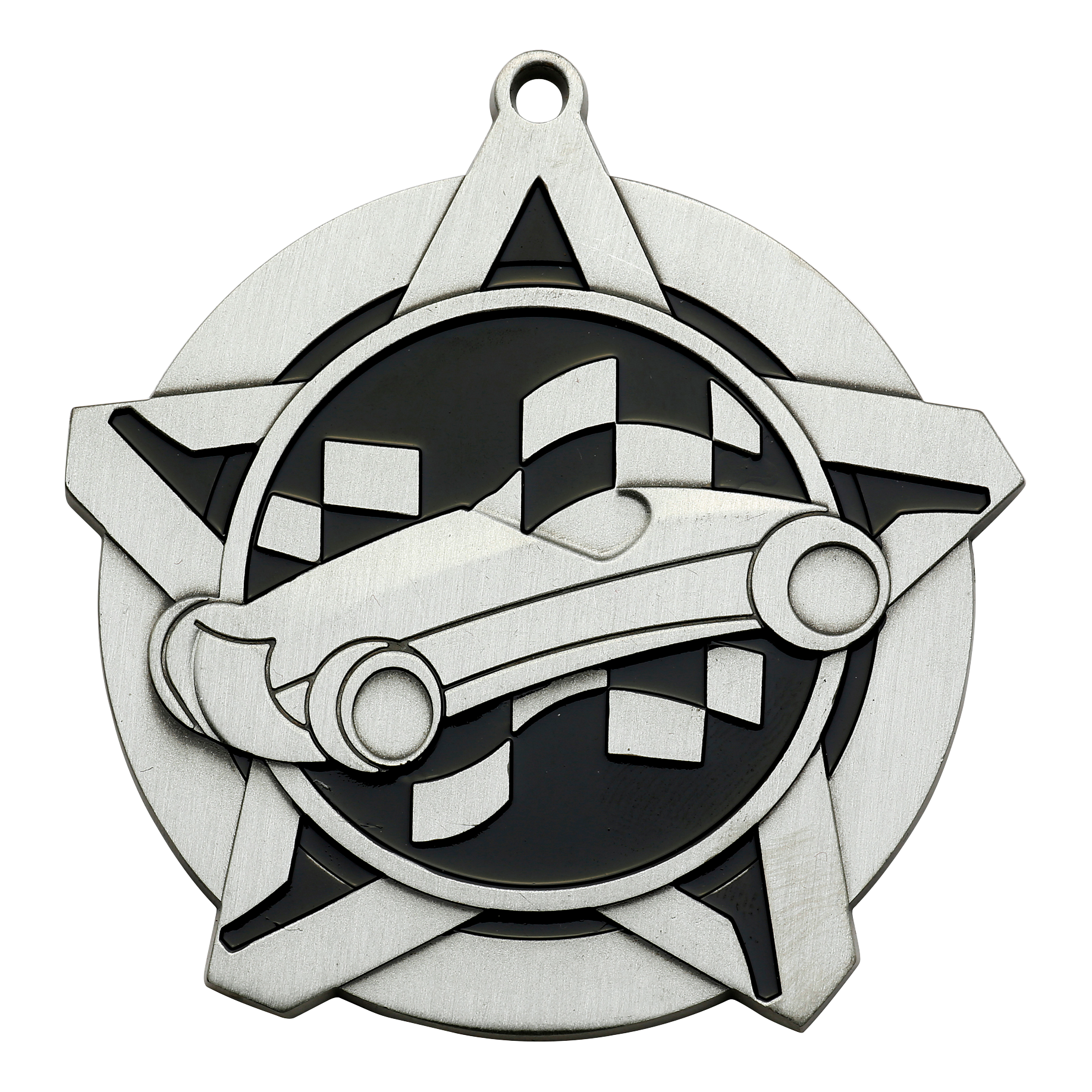 Super Star Pinewood Derby Medal 2.25" / Silver