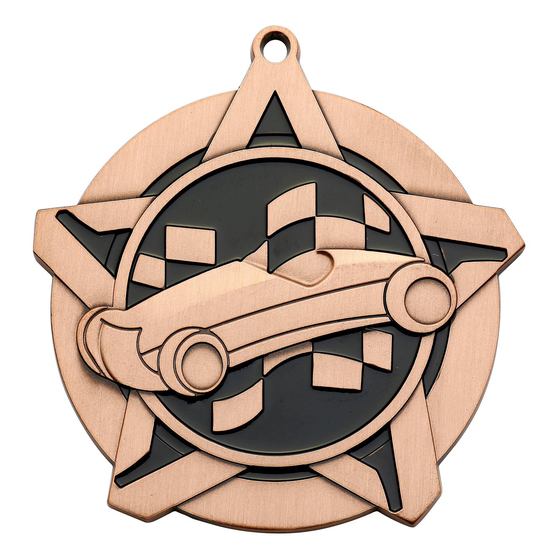 Super Star Pinewood Derby Medal 2.25" / Bronze (Copper Tone)