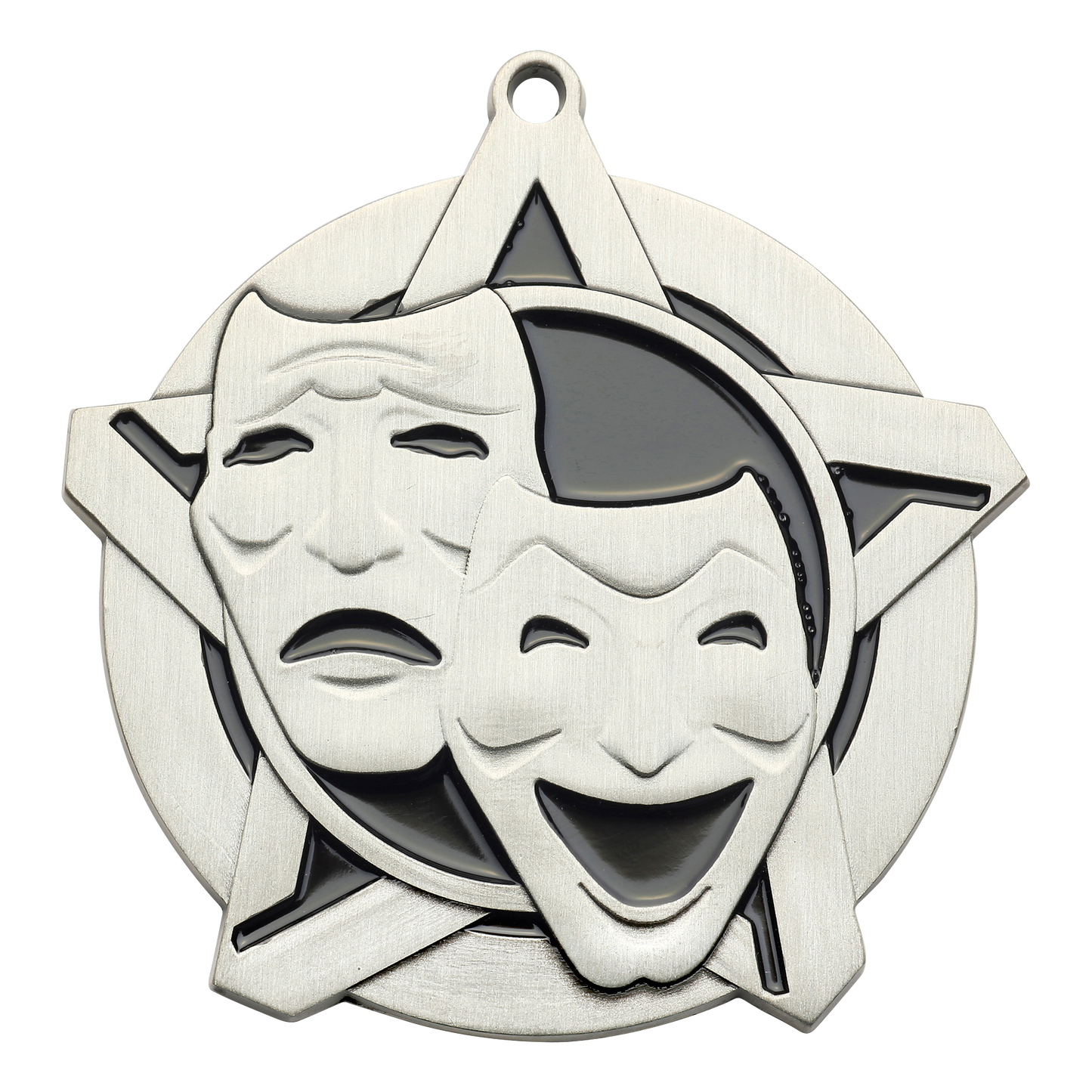 Super Star Drama Medal 2.25" / Silver