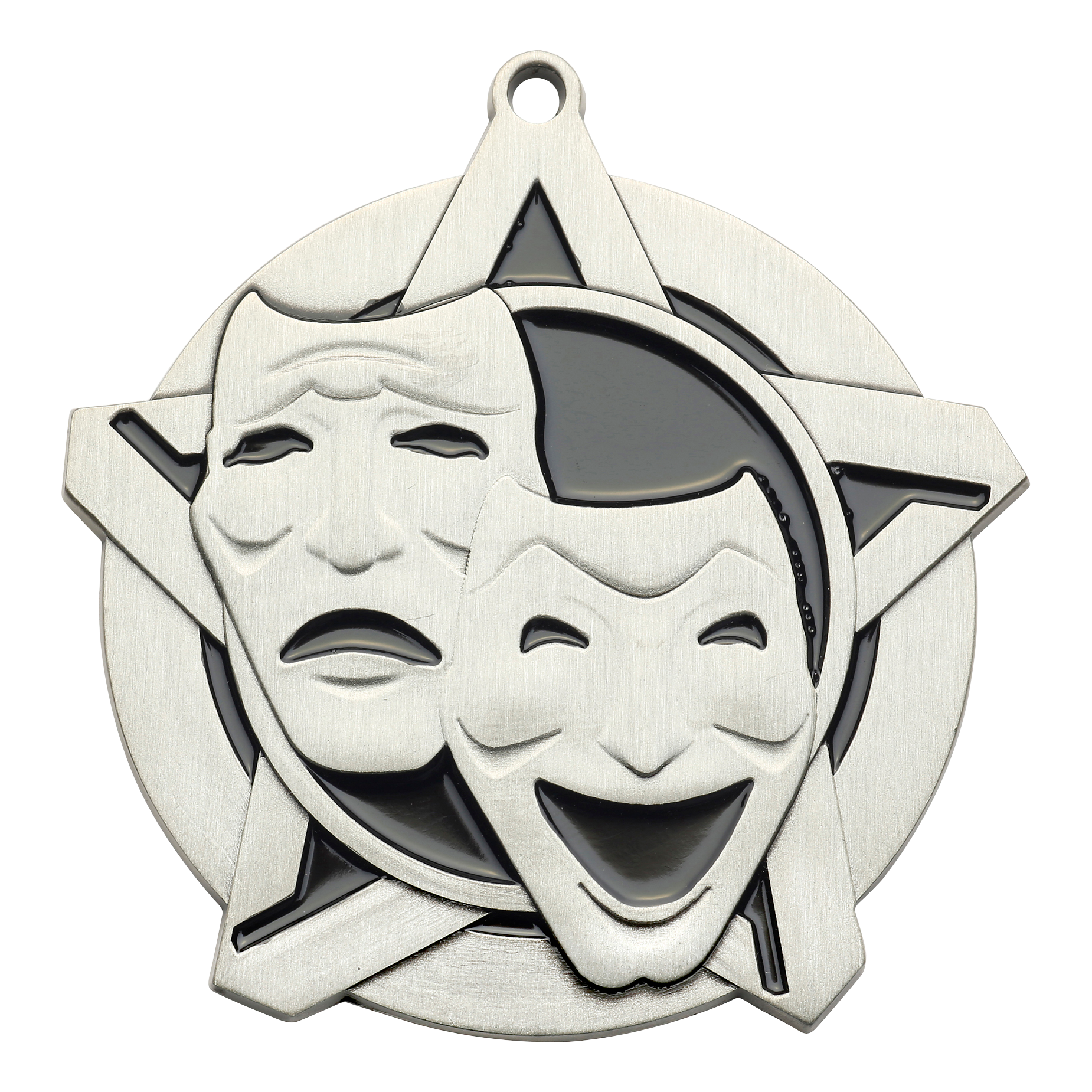 Super Star Drama Medal 2.25" / Silver