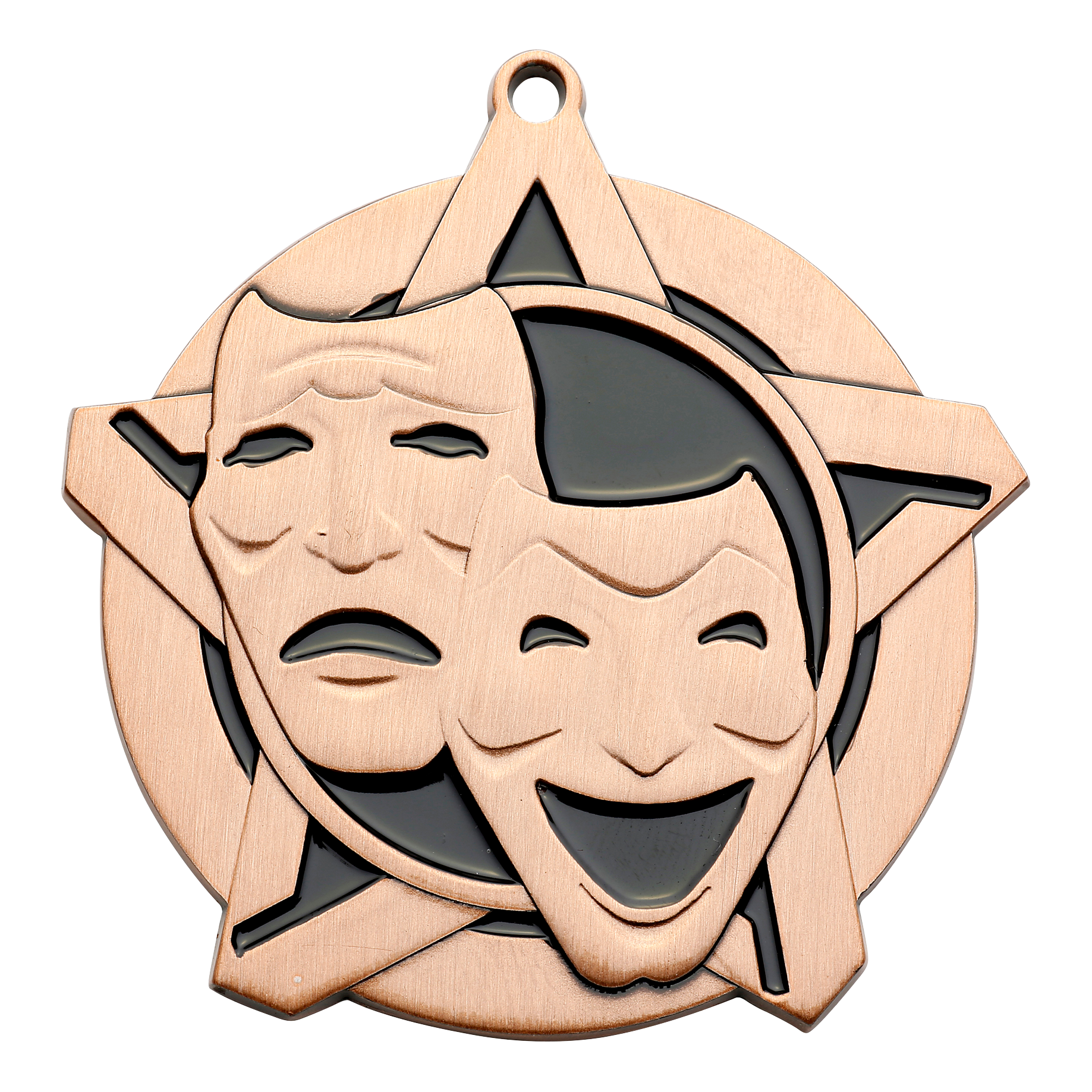 Super Star Drama Medal 2.25" / Bronze (Copper Tone)